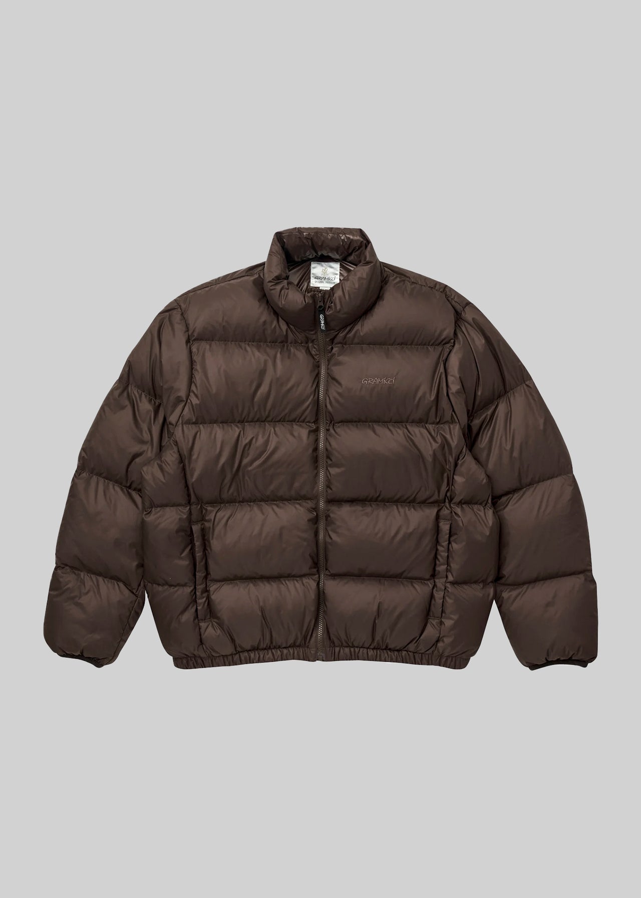 DOWN PUFFER JACKET BROWN