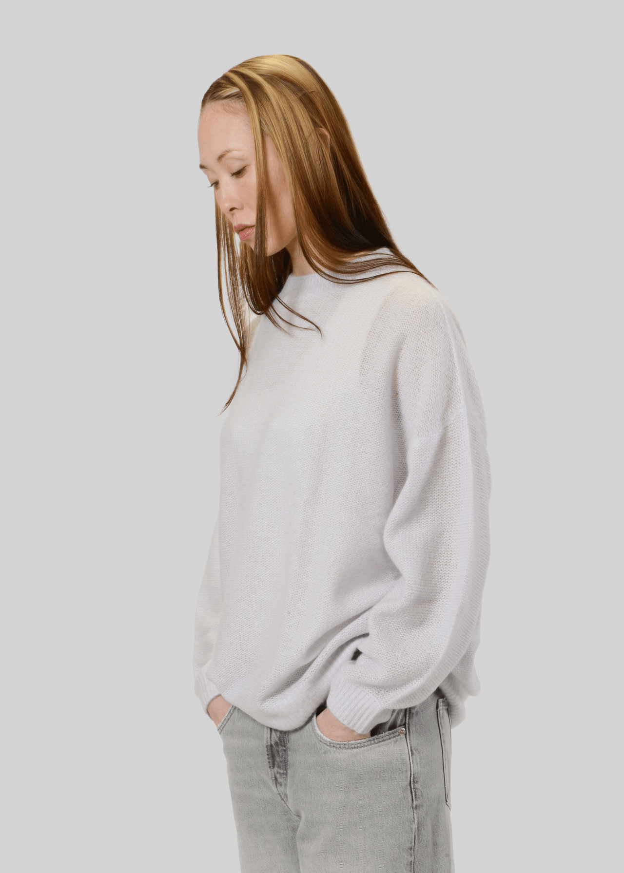 CASHMERE & SILK OVERSIZED CREW-NECK