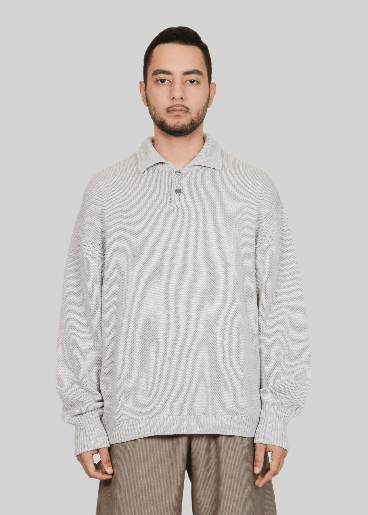 COTTON & CASHMERE OVERSIZED POLO