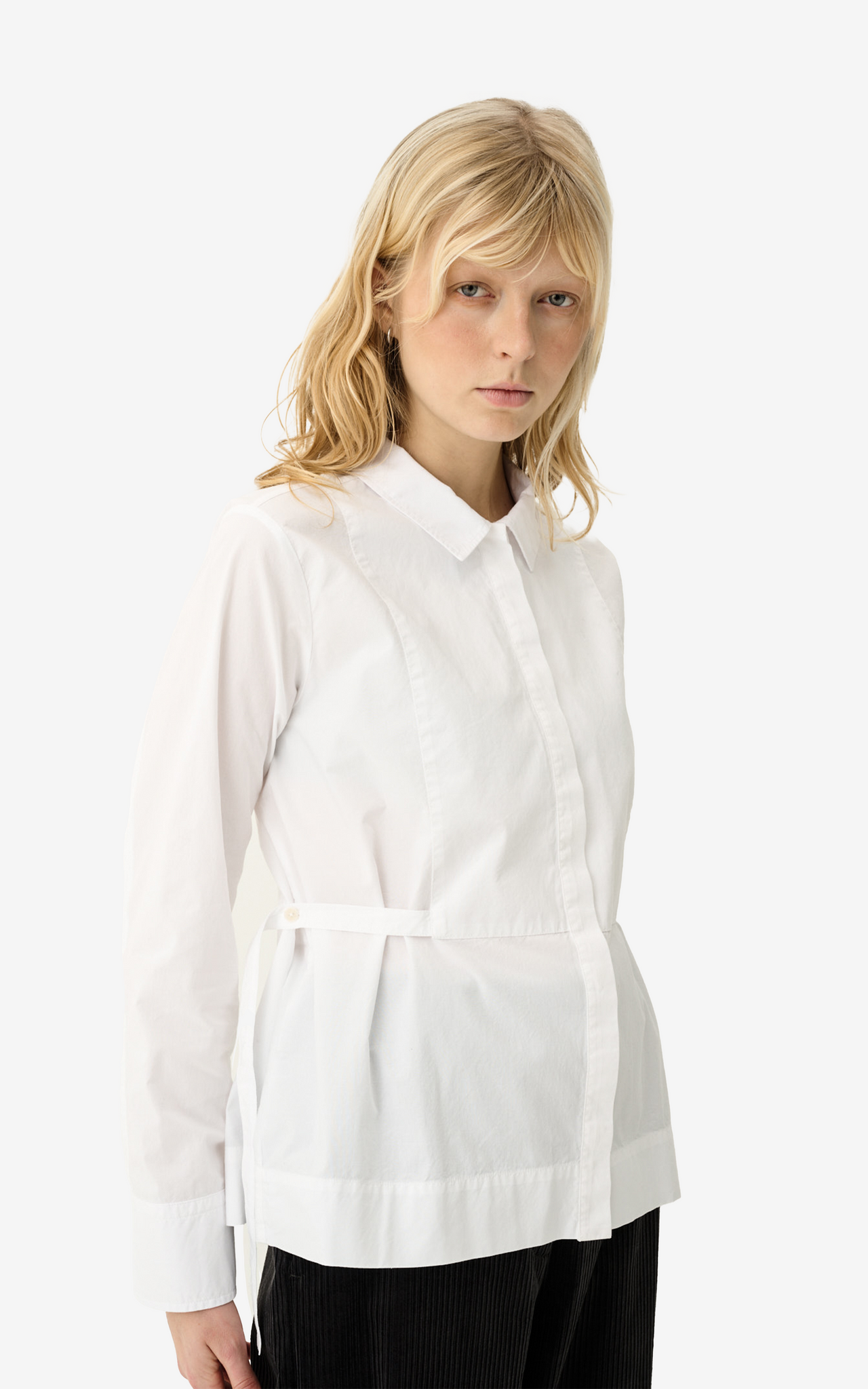 SALOMA ORGANIC GARMENT DYED POPLIN WHITE