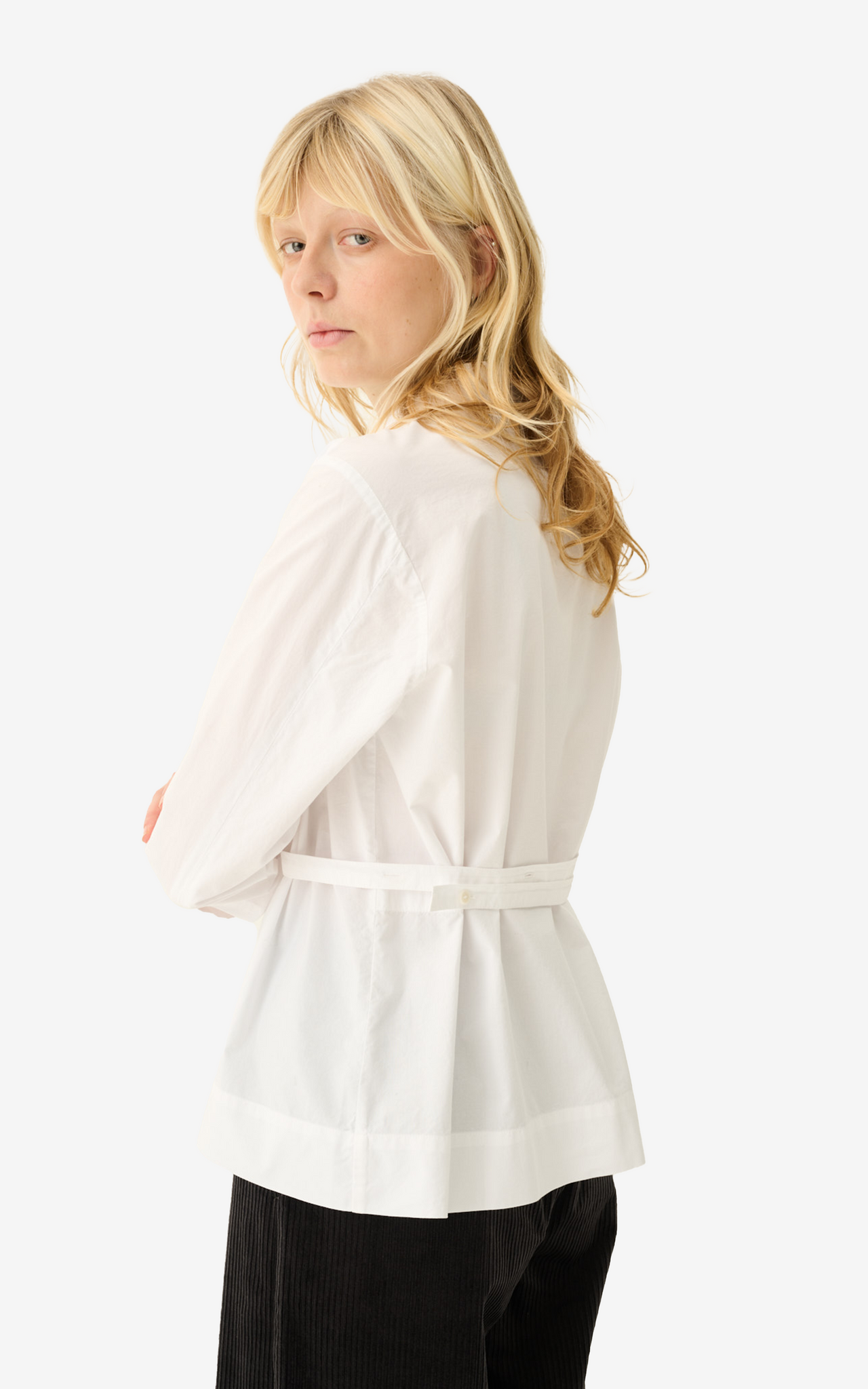 SALOMA ORGANIC GARMENT DYED POPLIN WHITE
