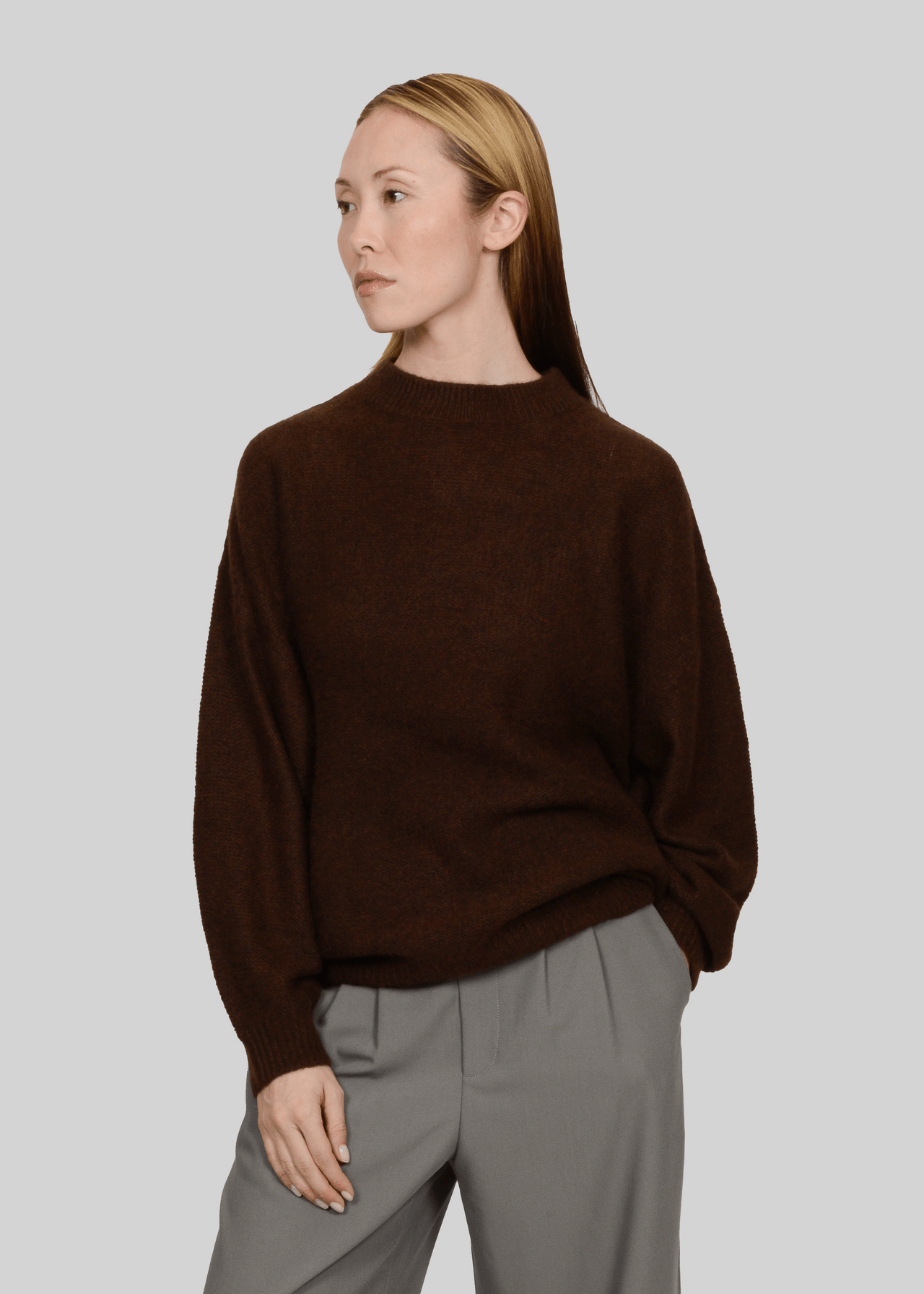 CASHMERE & SILK OVERSIZED CREW-NECK