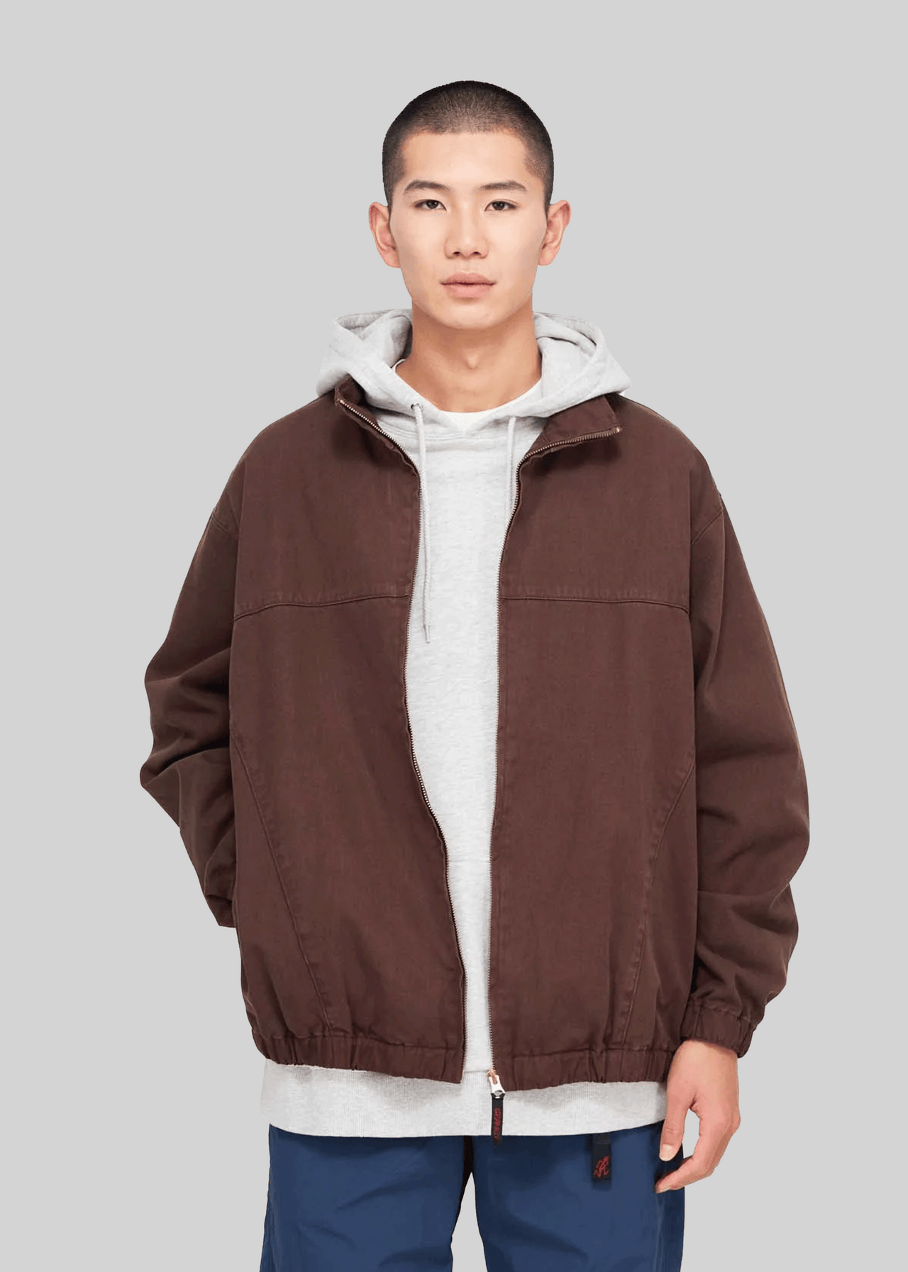 TWILL-AROUND JACKET TABACCO COTTON