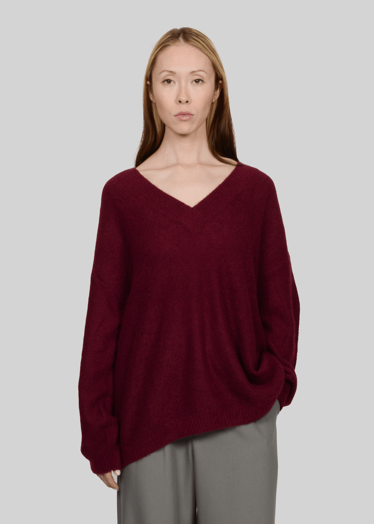 CASHMERE & SILK OVERSIZED V-NECK