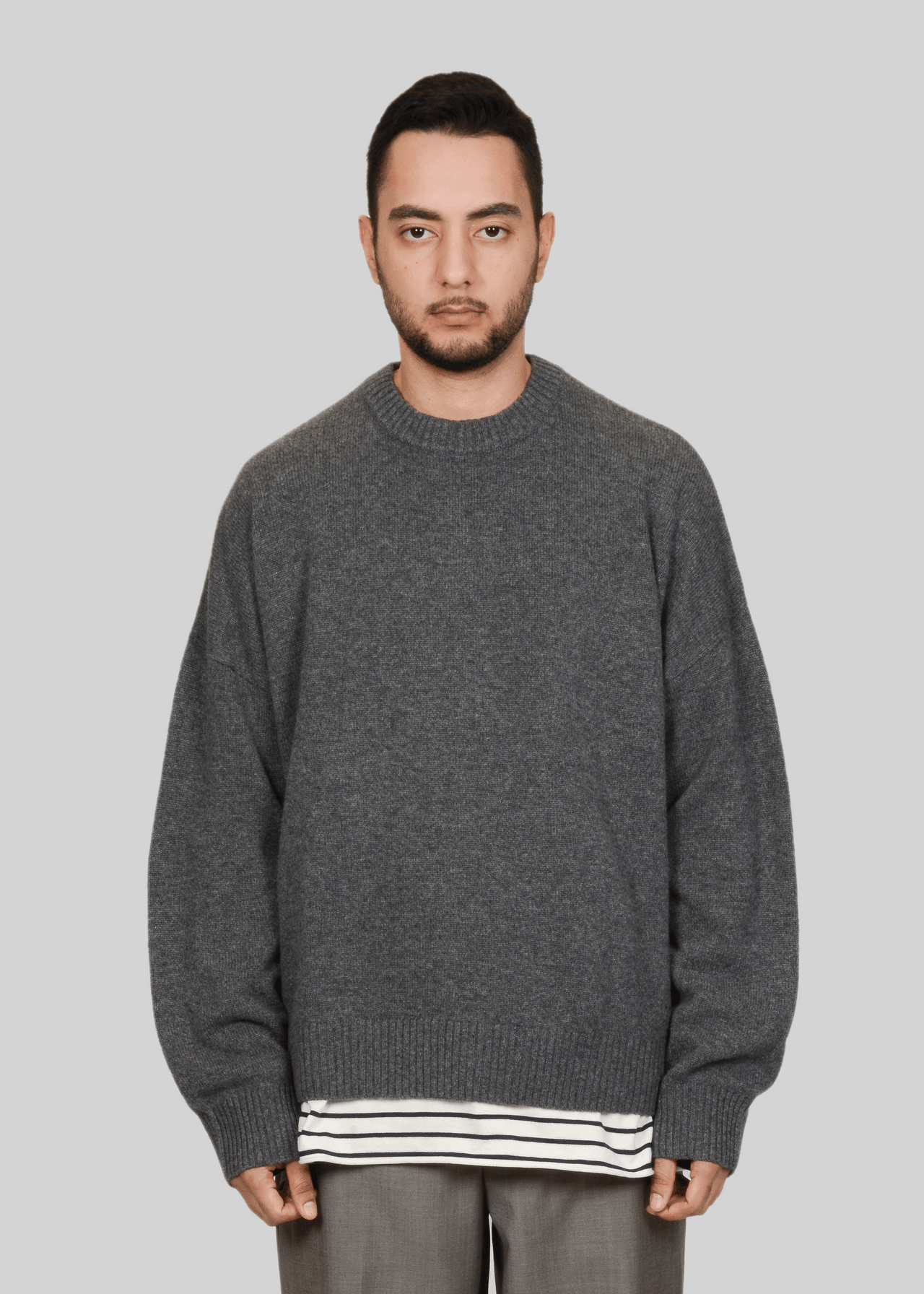 100% CASHMERE BOXY CREW-NECK