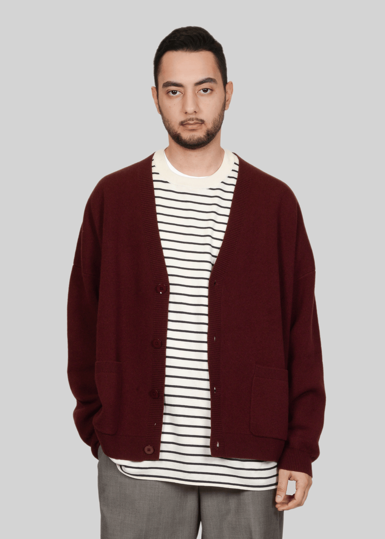 MERINO-WOOL CASHMERE OVERSIZED CARDIGAN