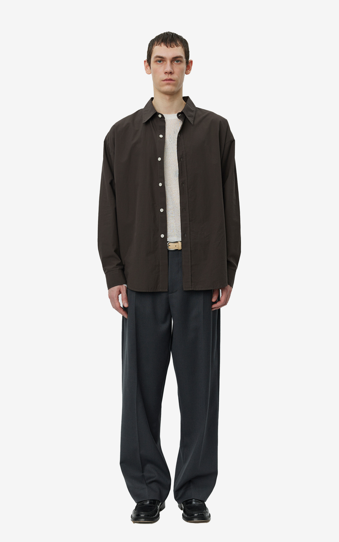 NETWORK SHIRT BROWN STRUCTURE