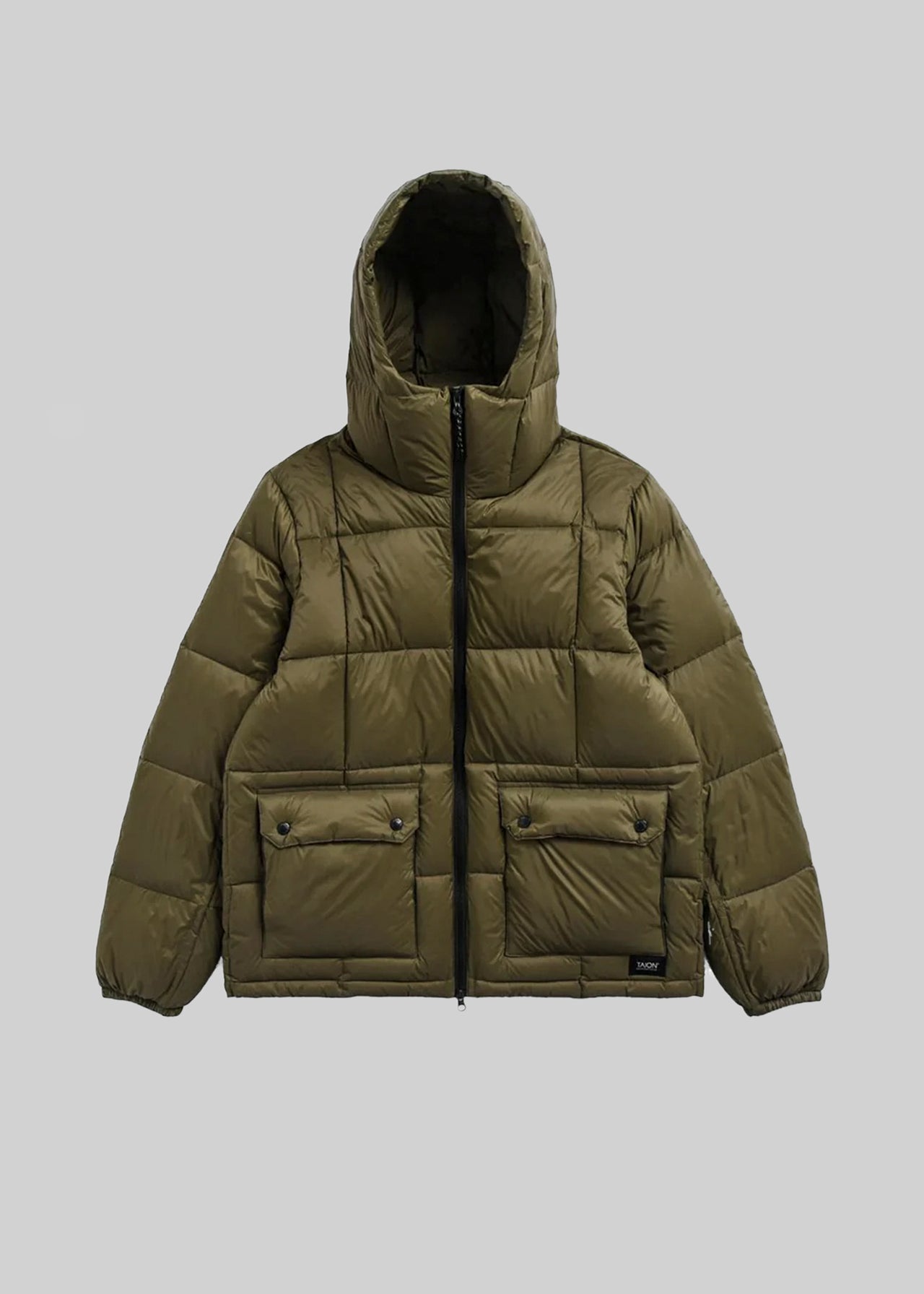 VOLUME HOOD DOWN JACKET OLIVE