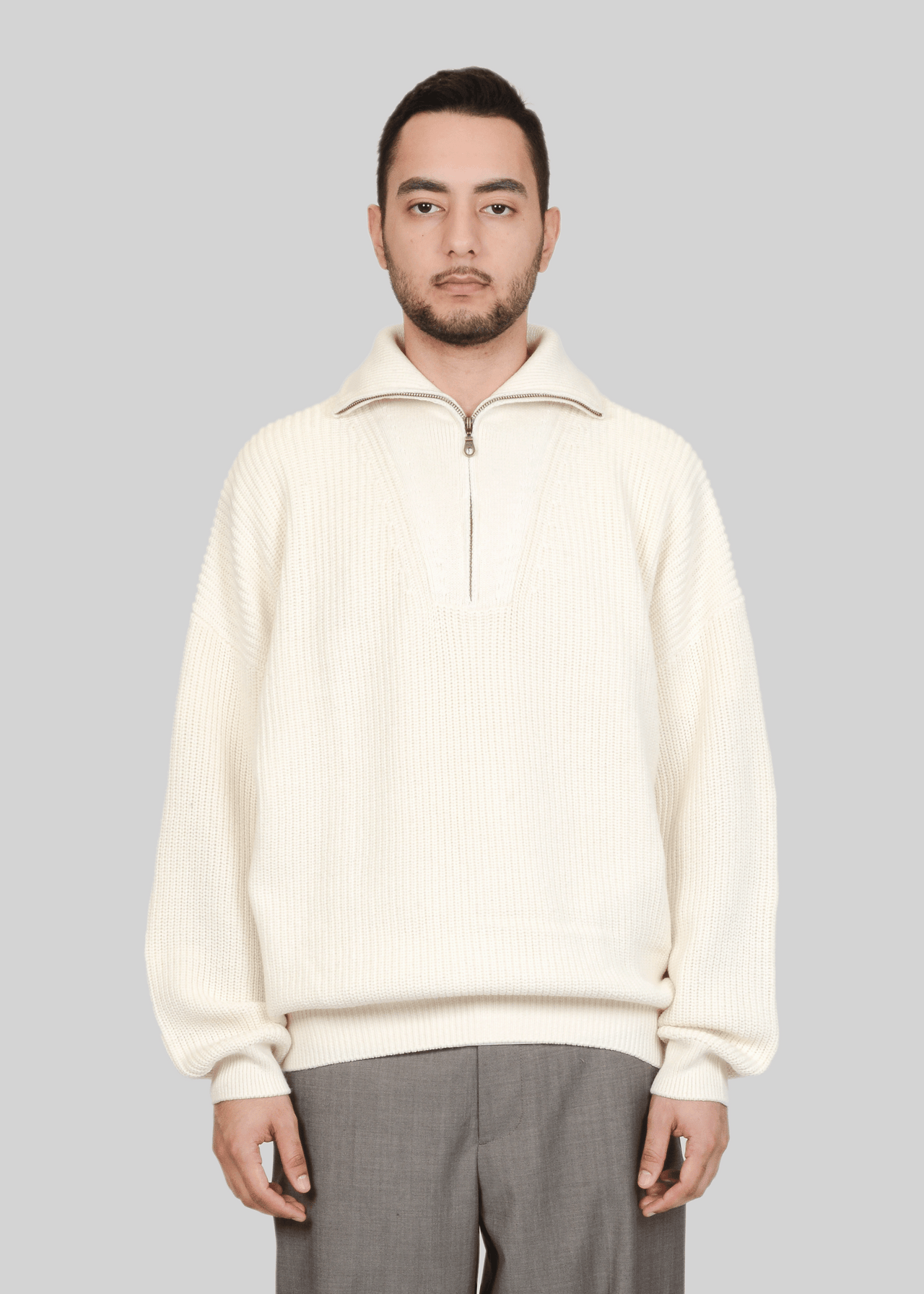 COTTON & CASHMERE QUARTER ZIP