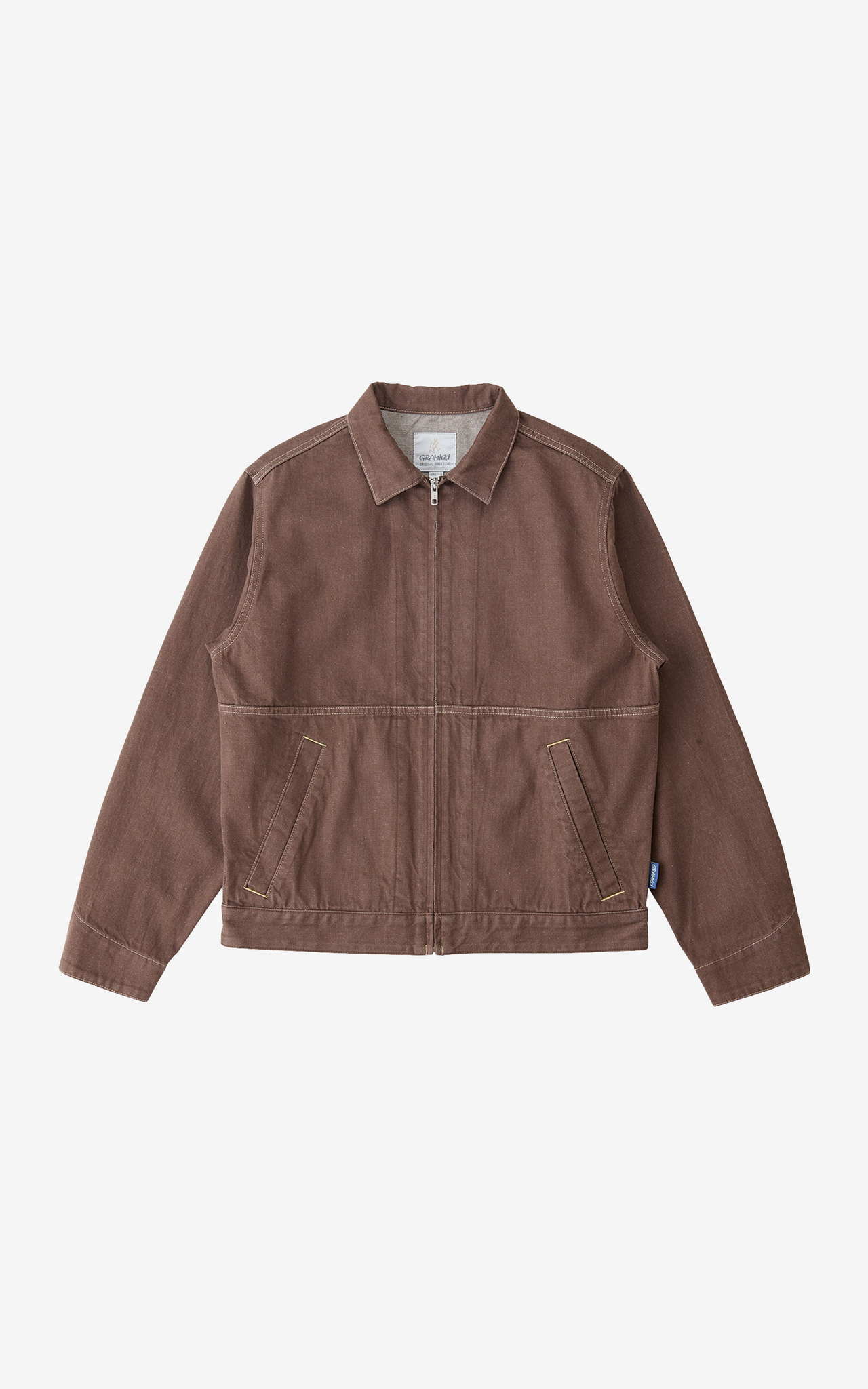 JAPANESE SLUB DENIM JACKET BROWN
