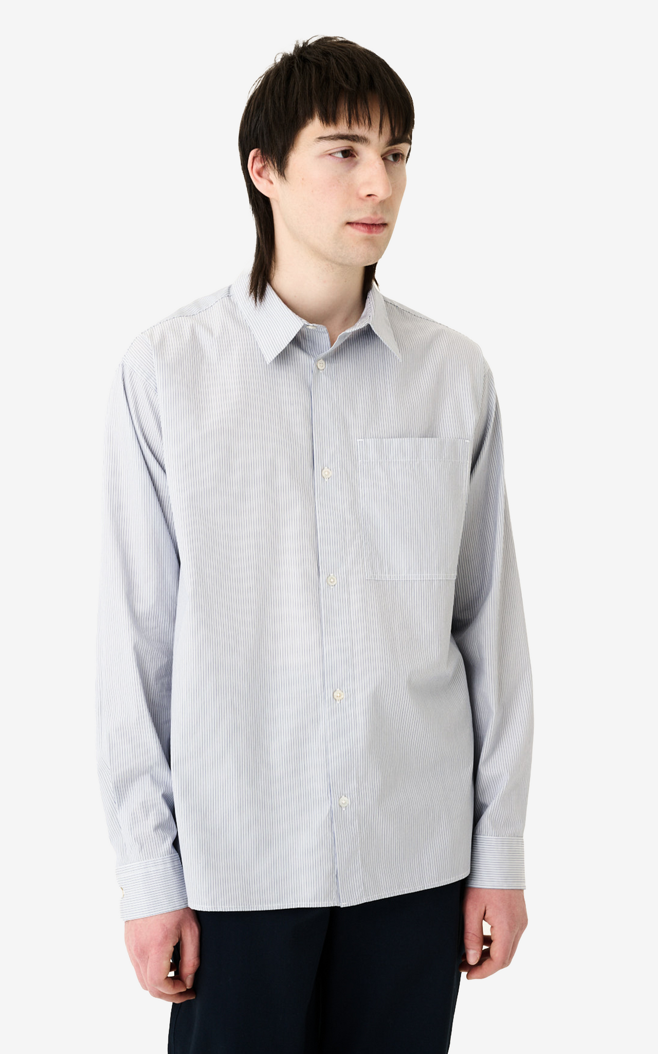 SATOSHI MAYFAIR NAVY WHITE STRIPE
