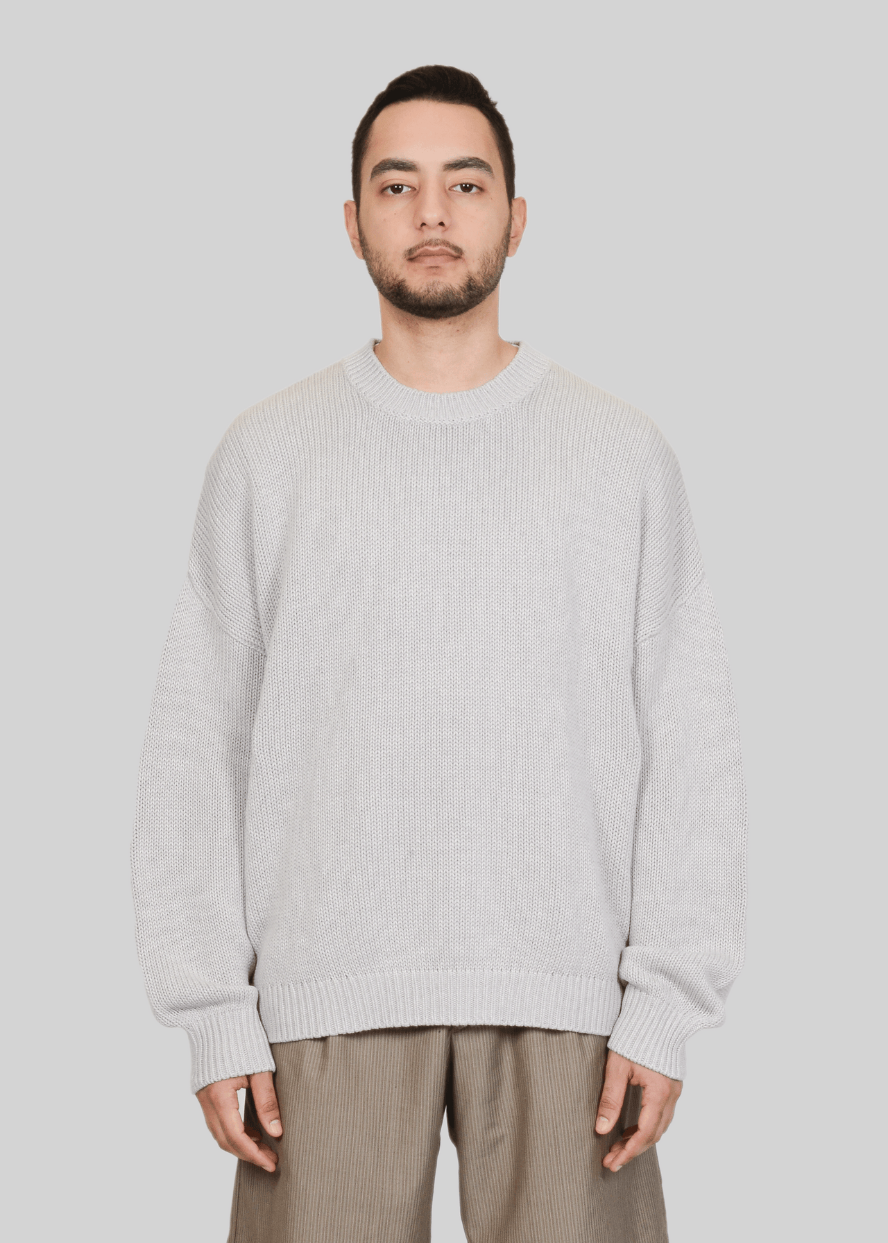 COTTON & CASHMERE OVERSIZED CREW-NECK