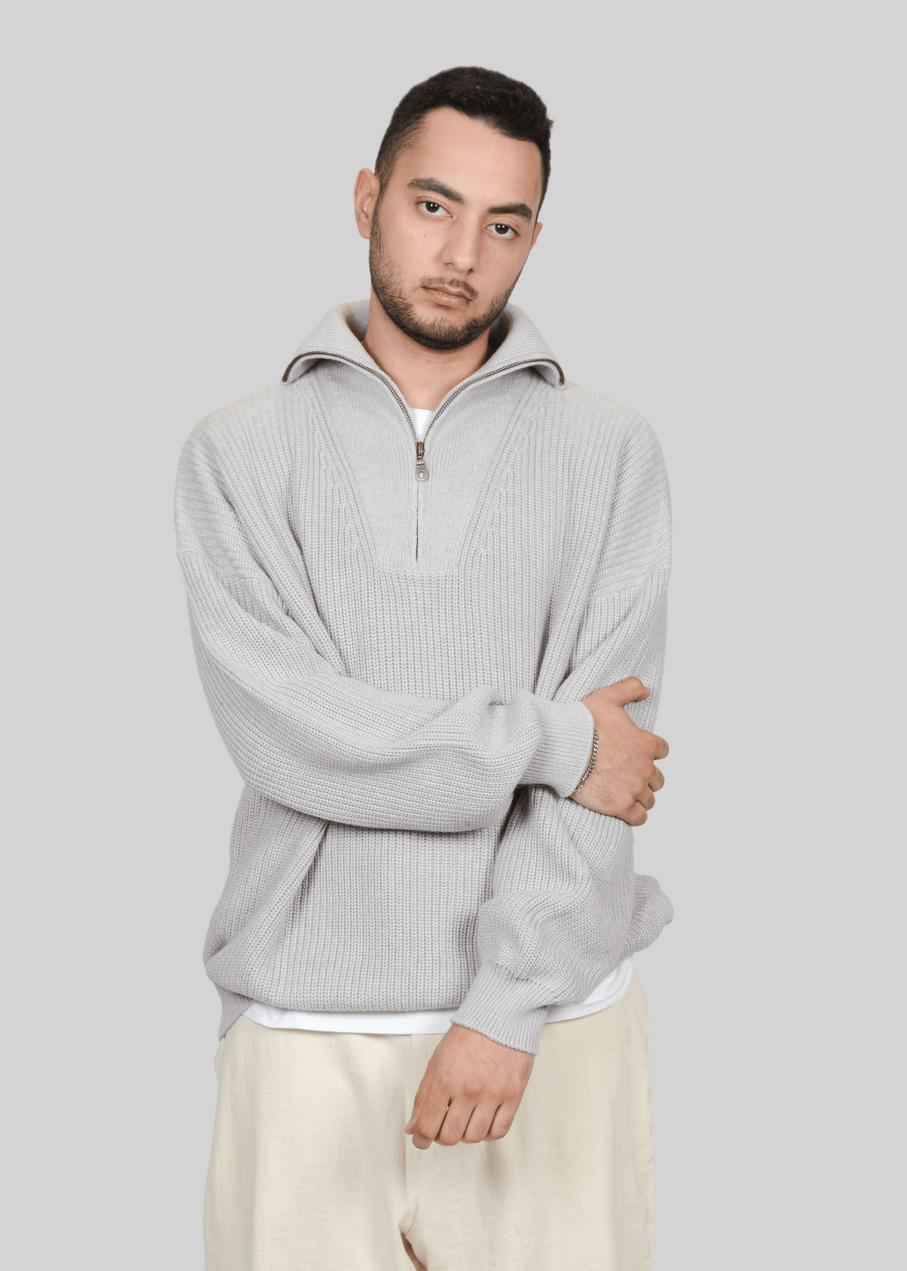 COTTON & CASHMERE QUARTER ZIP