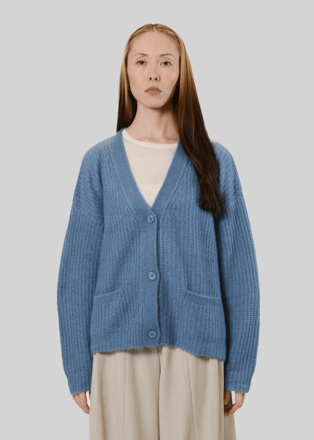 CASHMERE & SILK BOXY CARDIGAN