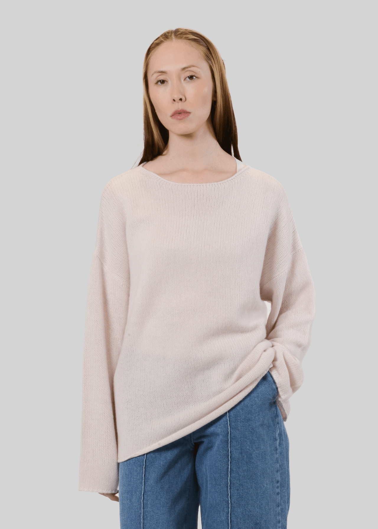 CASHMERE OVERSIZED WIDE-NECK SWEATER