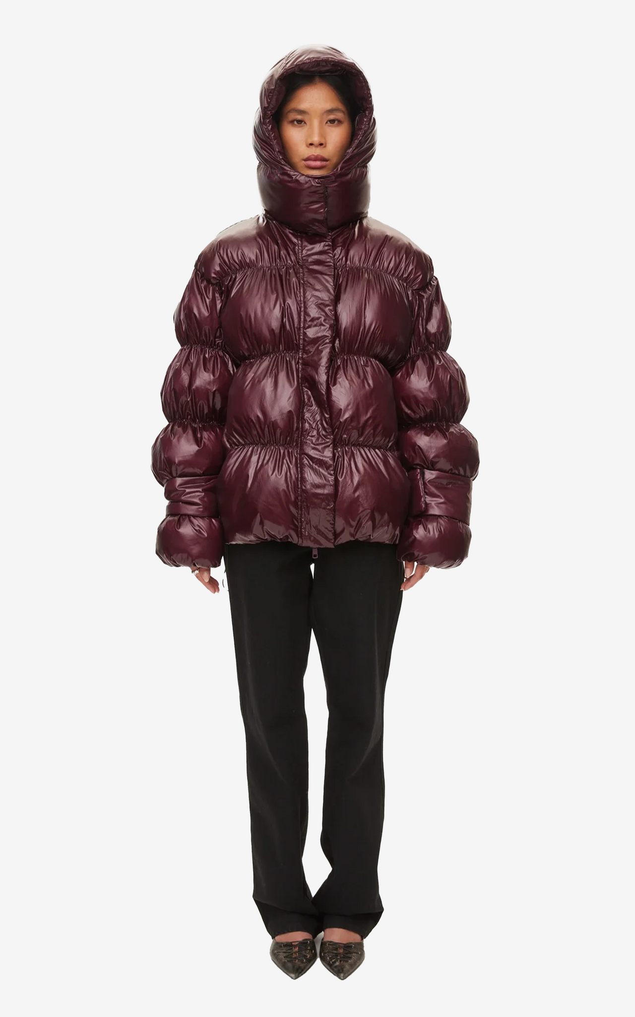 ACTIVE HOOD JACKET DARK BURGUNDY