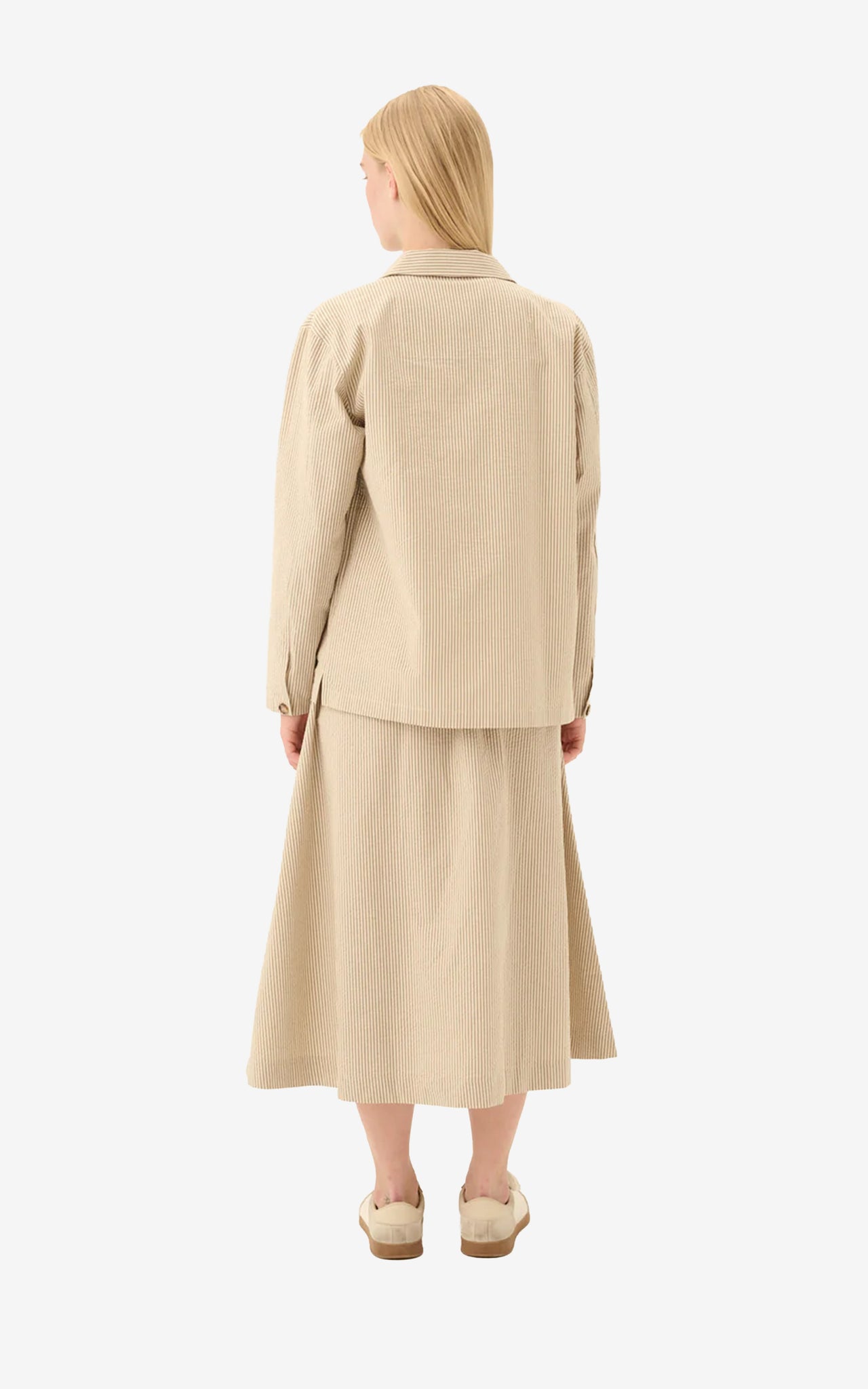 CAMERON HEAVY SEERSUCKER BROWN STRIPE