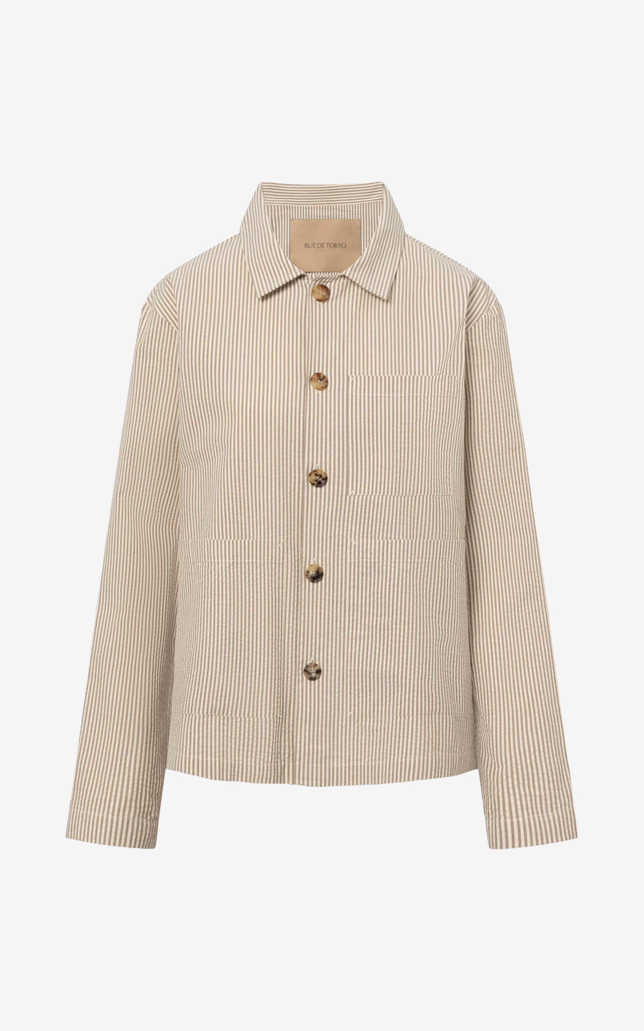 CAMERON HEAVY SEERSUCKER BROWN STRIPE