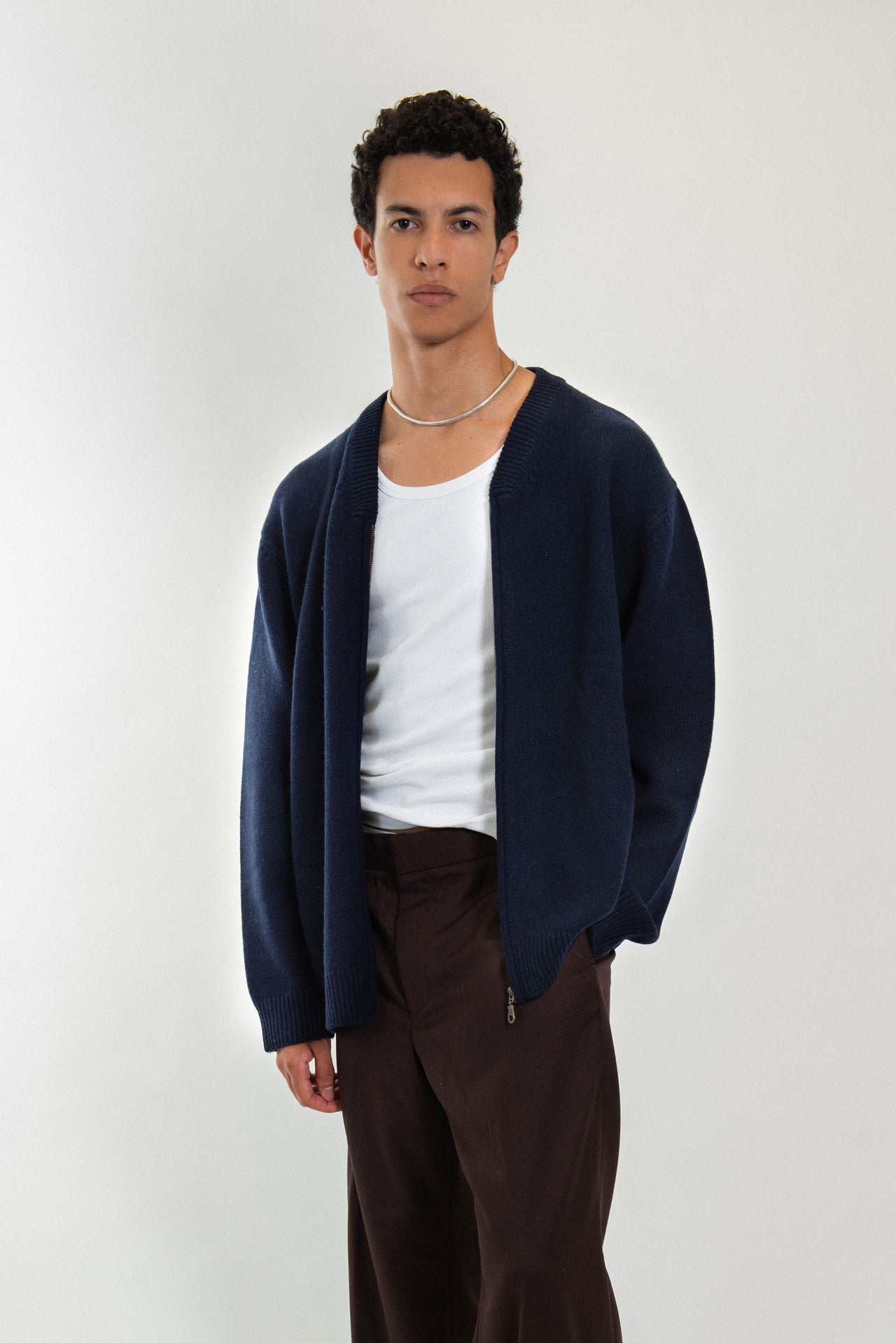 Wool and Cashmere blend heavy knit cardigan