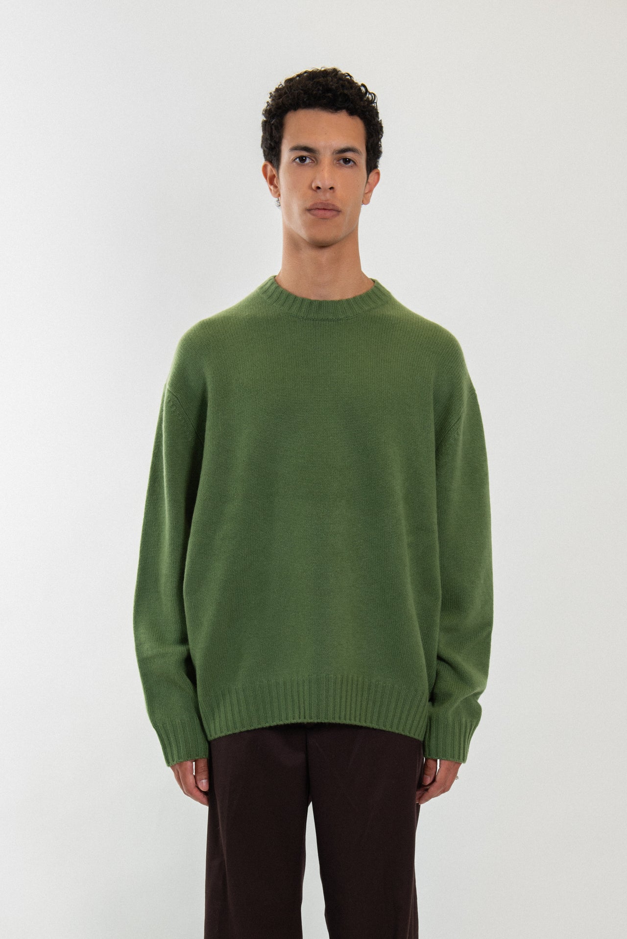 100% Cashmere oversized round-neck sweater