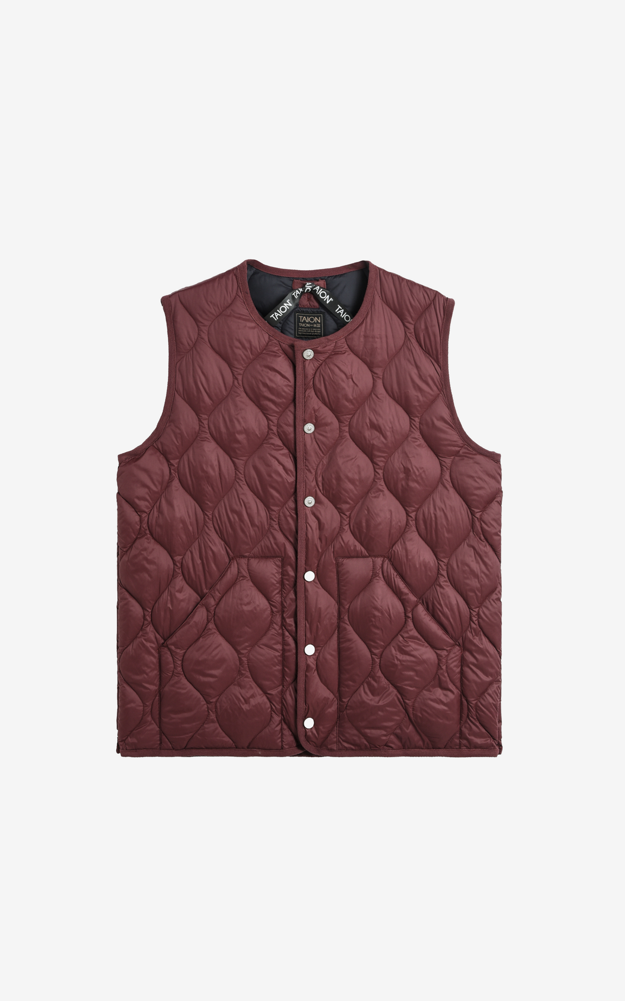 MILITARY CREW NECK DOWN VEST AZUKI