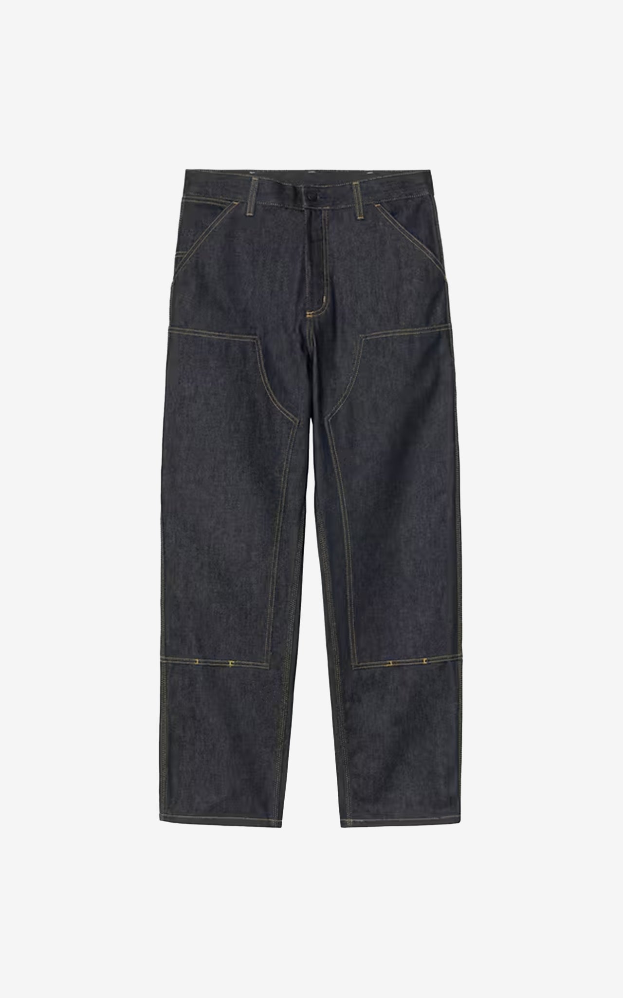 DOUBLE KNEE PANT 'SMITH' DENIM BLUE, RIGID