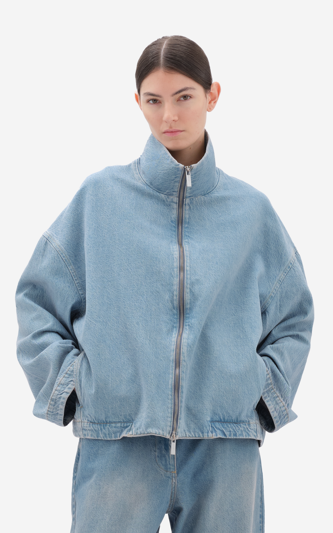 BOXY DENIM JACKET BLUE MIRAGE