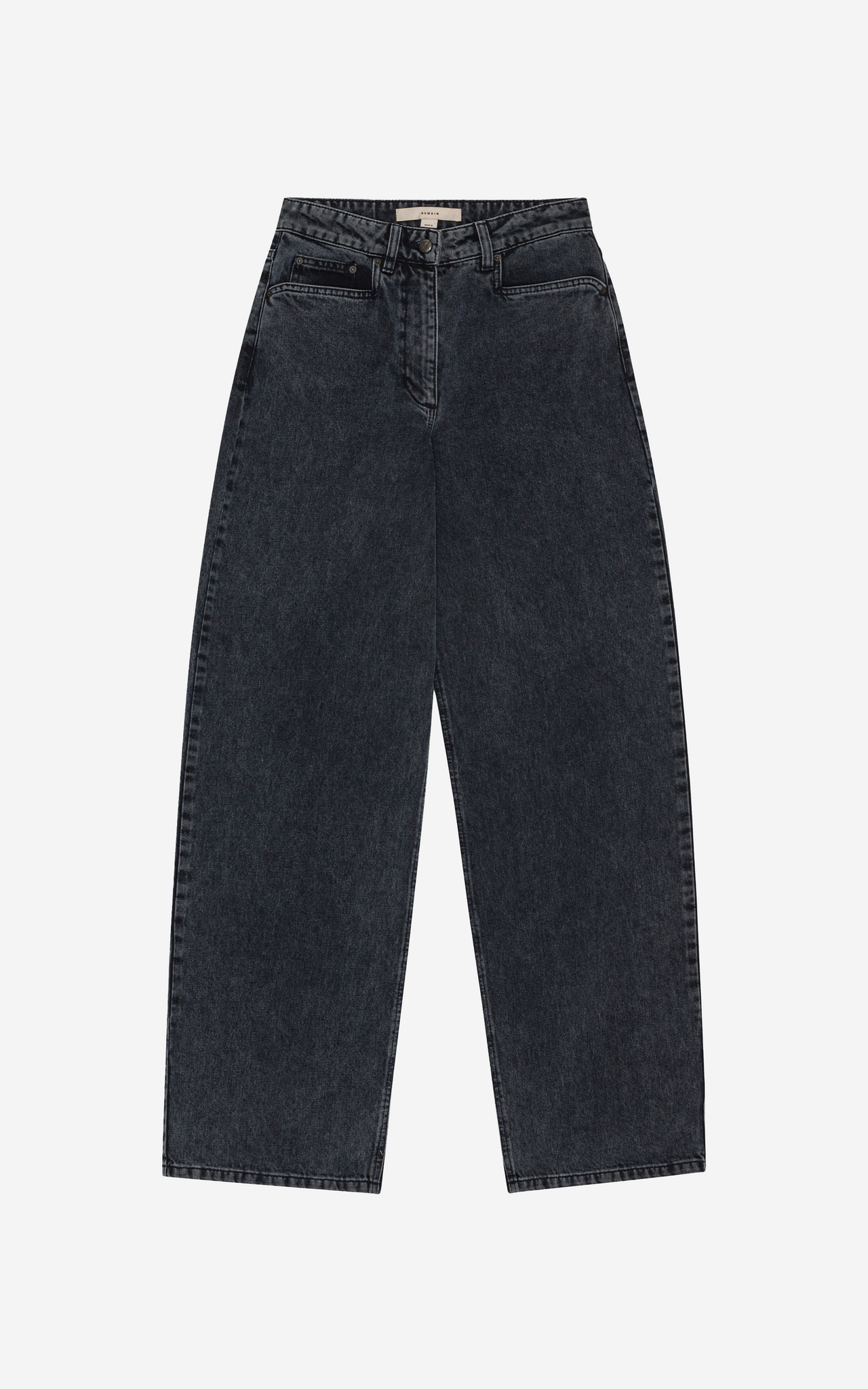 COCOON DENIM PANTS BLACK