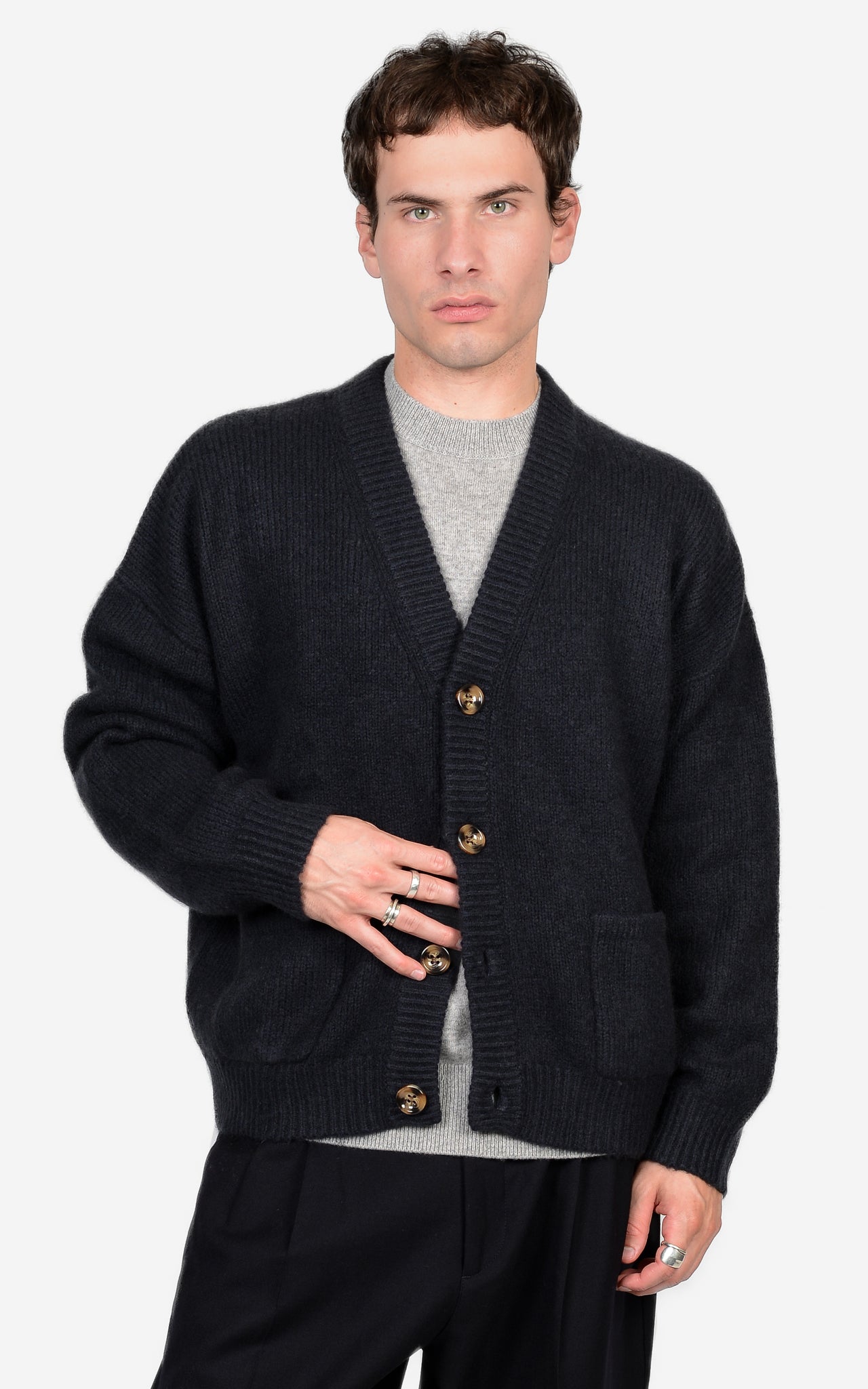 MERINO-WOOL & CASHMERE CARDIGAN