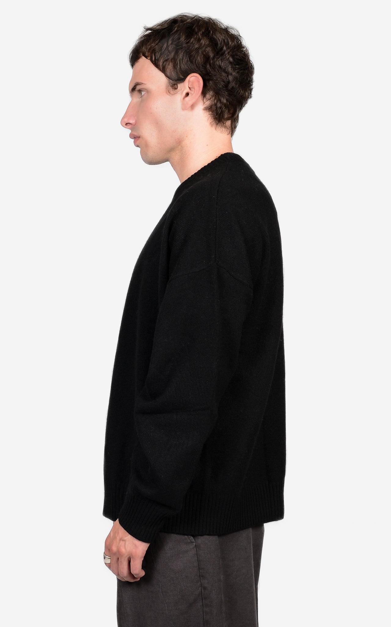 100% CASHMERE BOXY CREW-NECK
