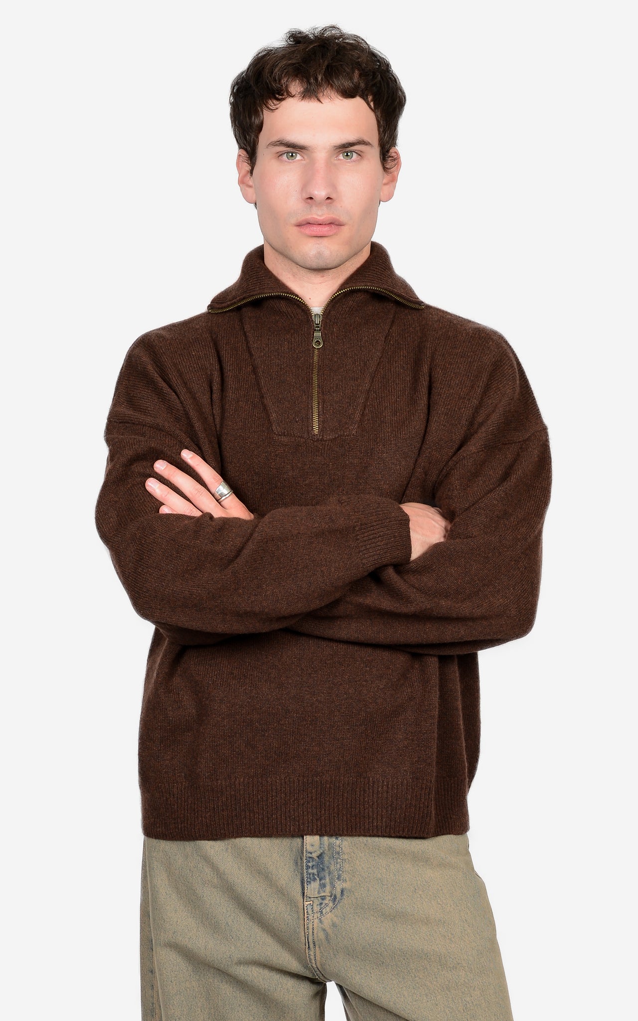 100% CASHMERE QUARTER ZIP