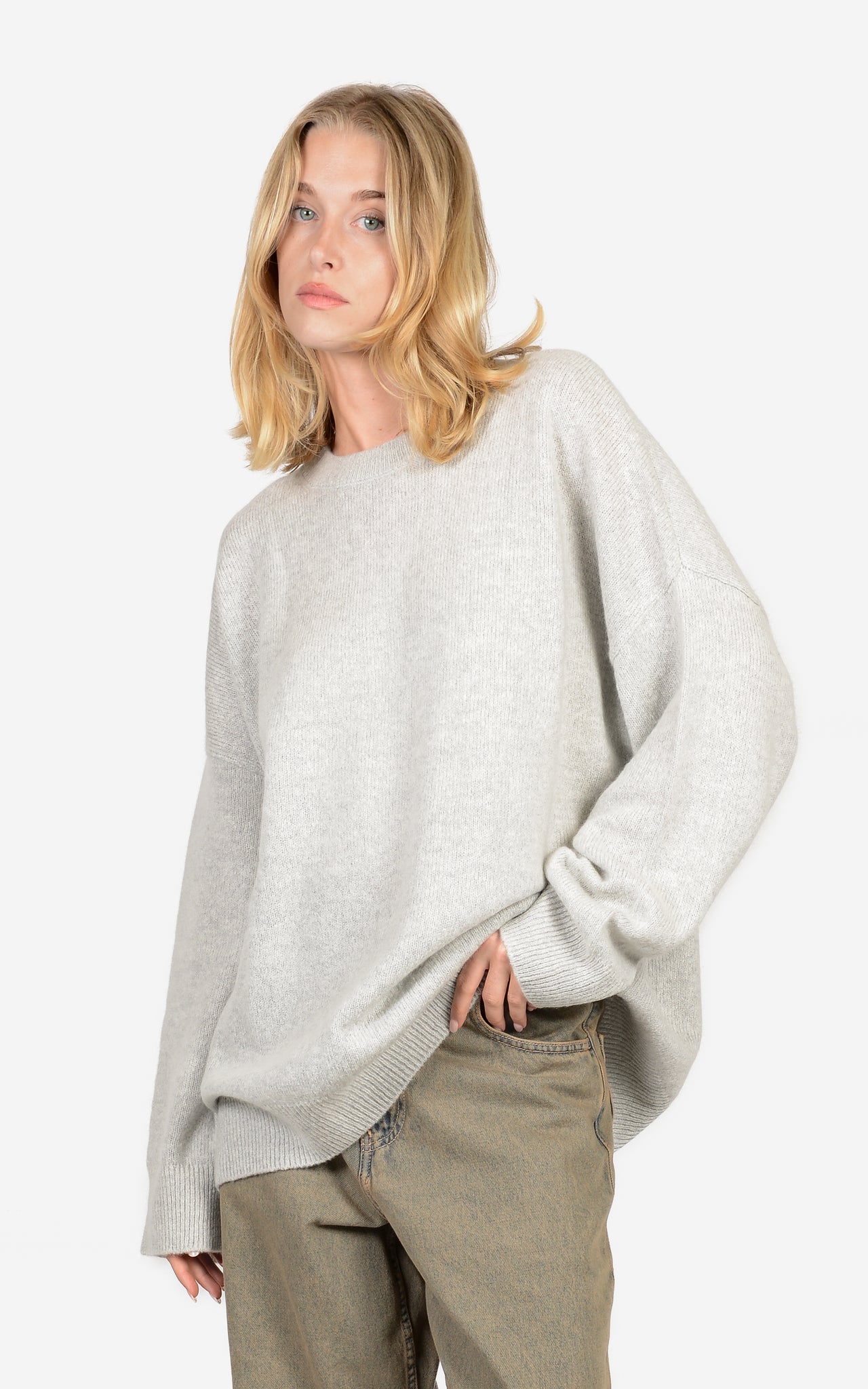 MERINO-WOOL & CASHMERE CREW-NECK