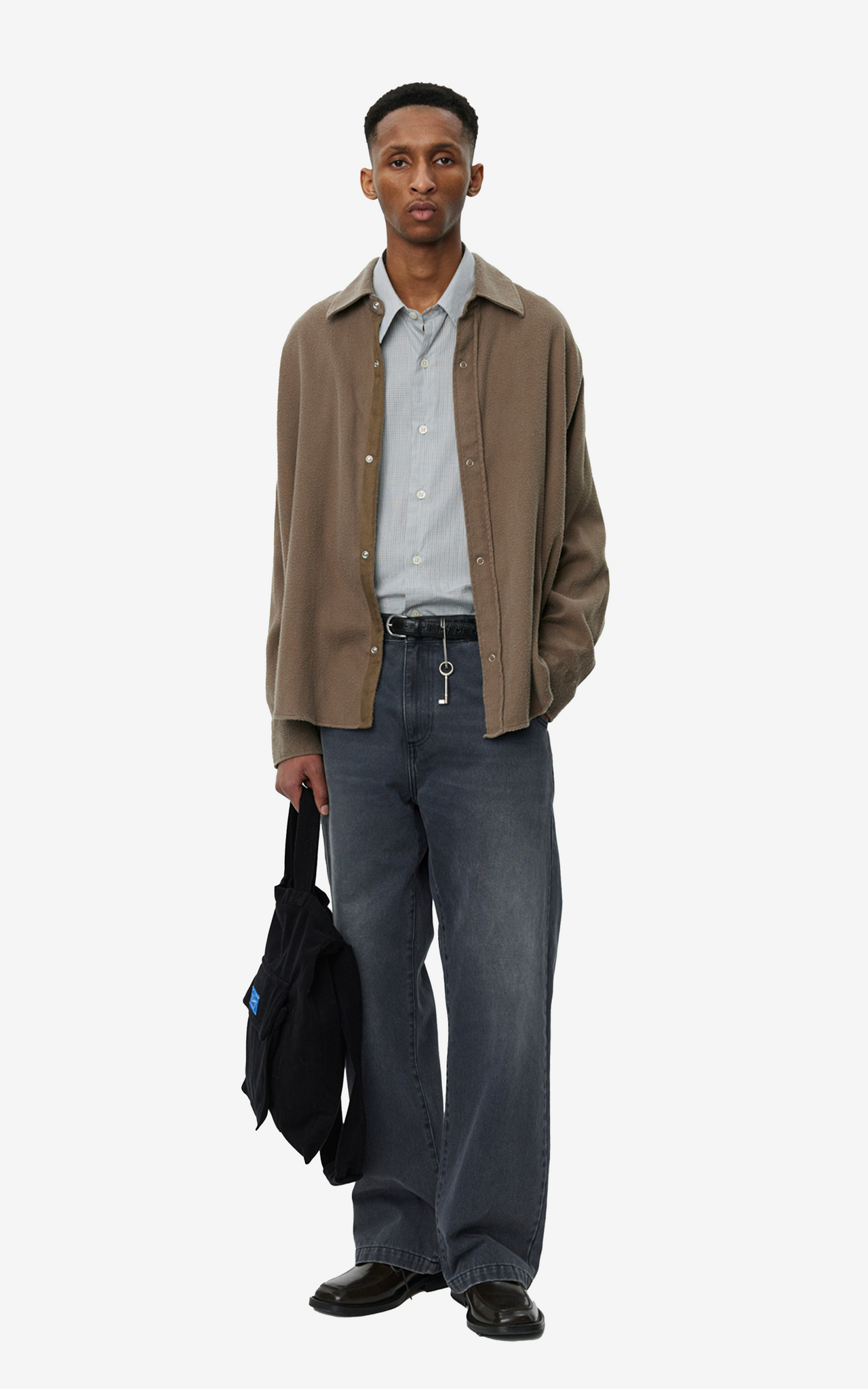 GAMBLER SHIRT DARK TAUPE FUZZ