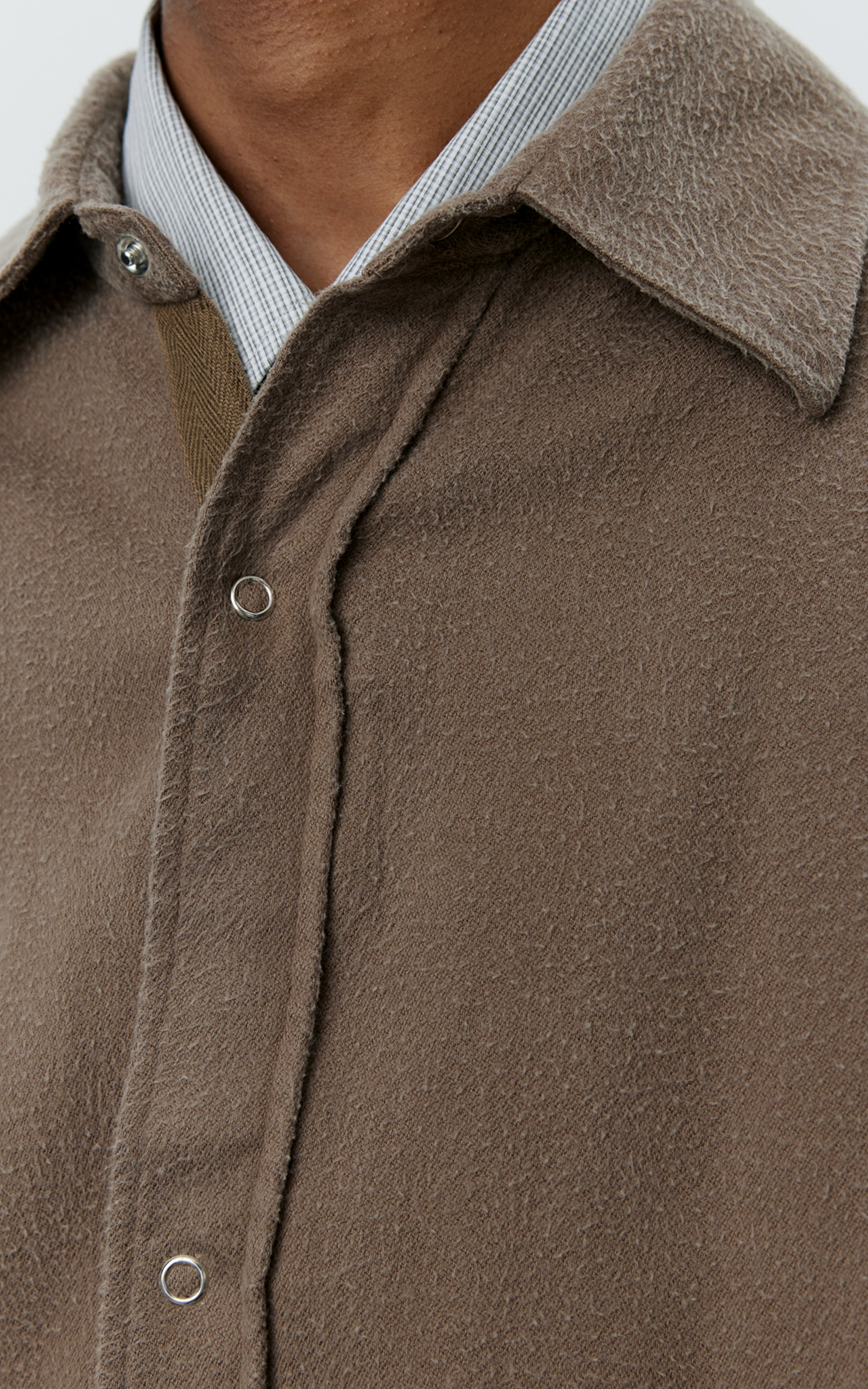 GAMBLER SHIRT DARK TAUPE FUZZ