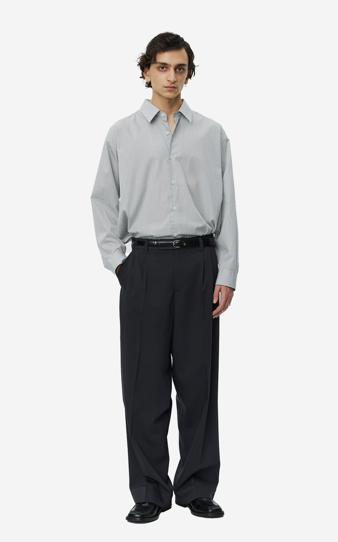 CLASSIC TROUSERS DARK GREY WOOL