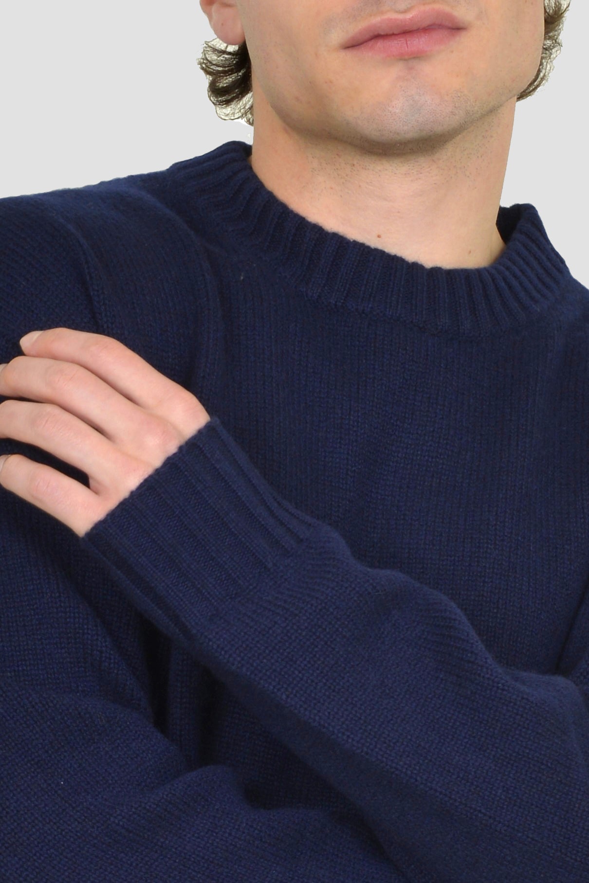 100% Cashmere oversized round-neck sweater