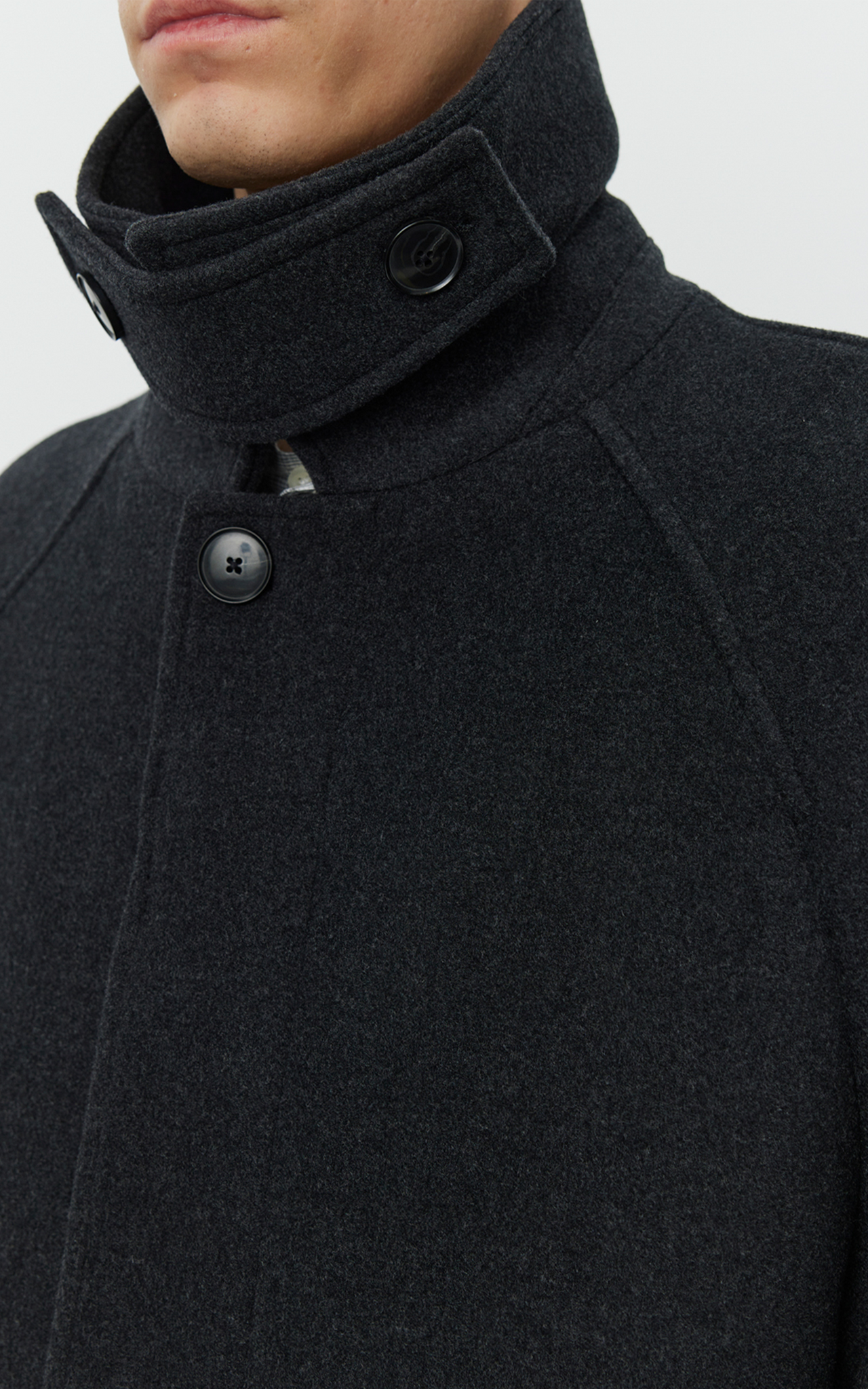 INSTALLATION COAT DARK GREY RECYCLED