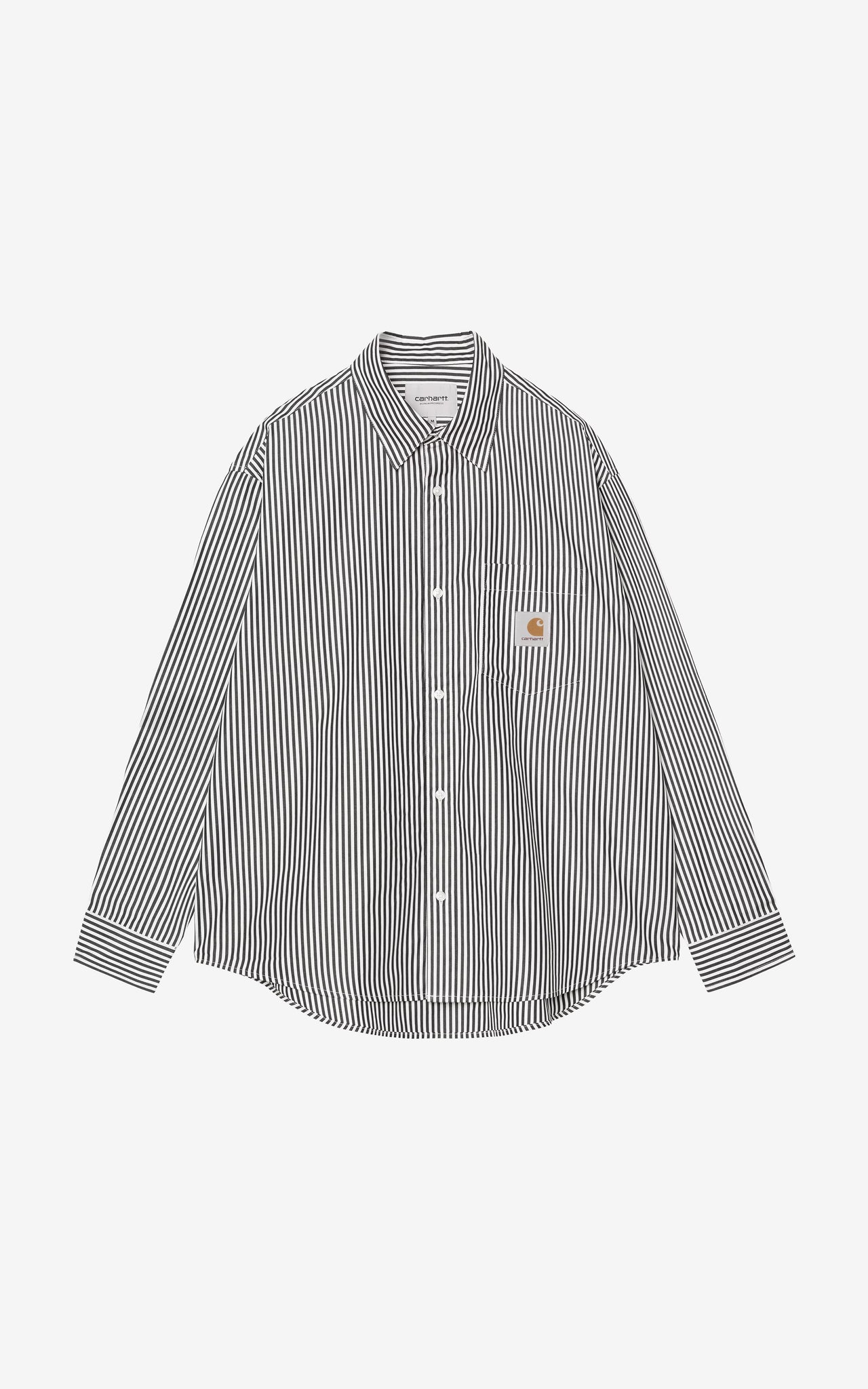 L/S DALDRY SHIRT STRIPE COTTON POPLIN BLACK/WAX