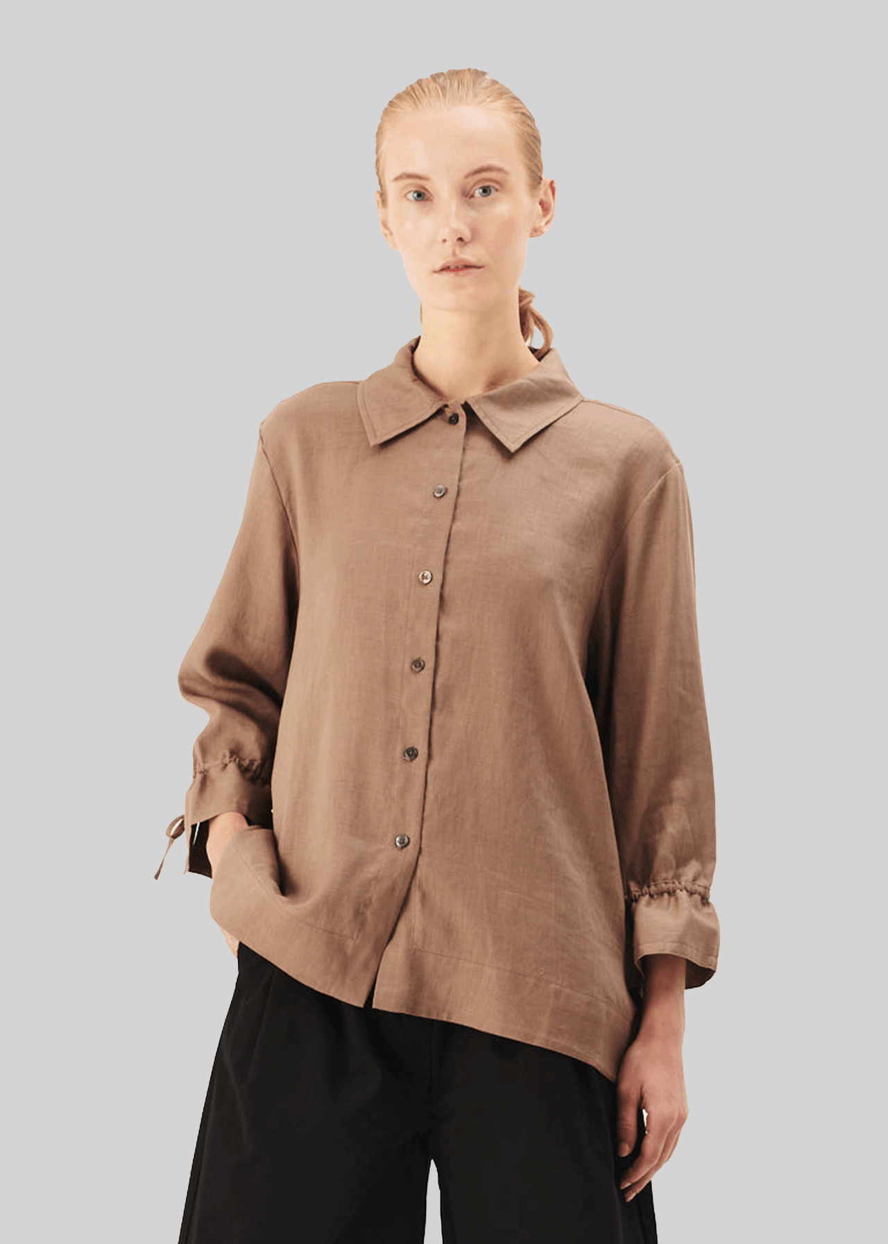 SELIA SOLID LINEN TAUPE