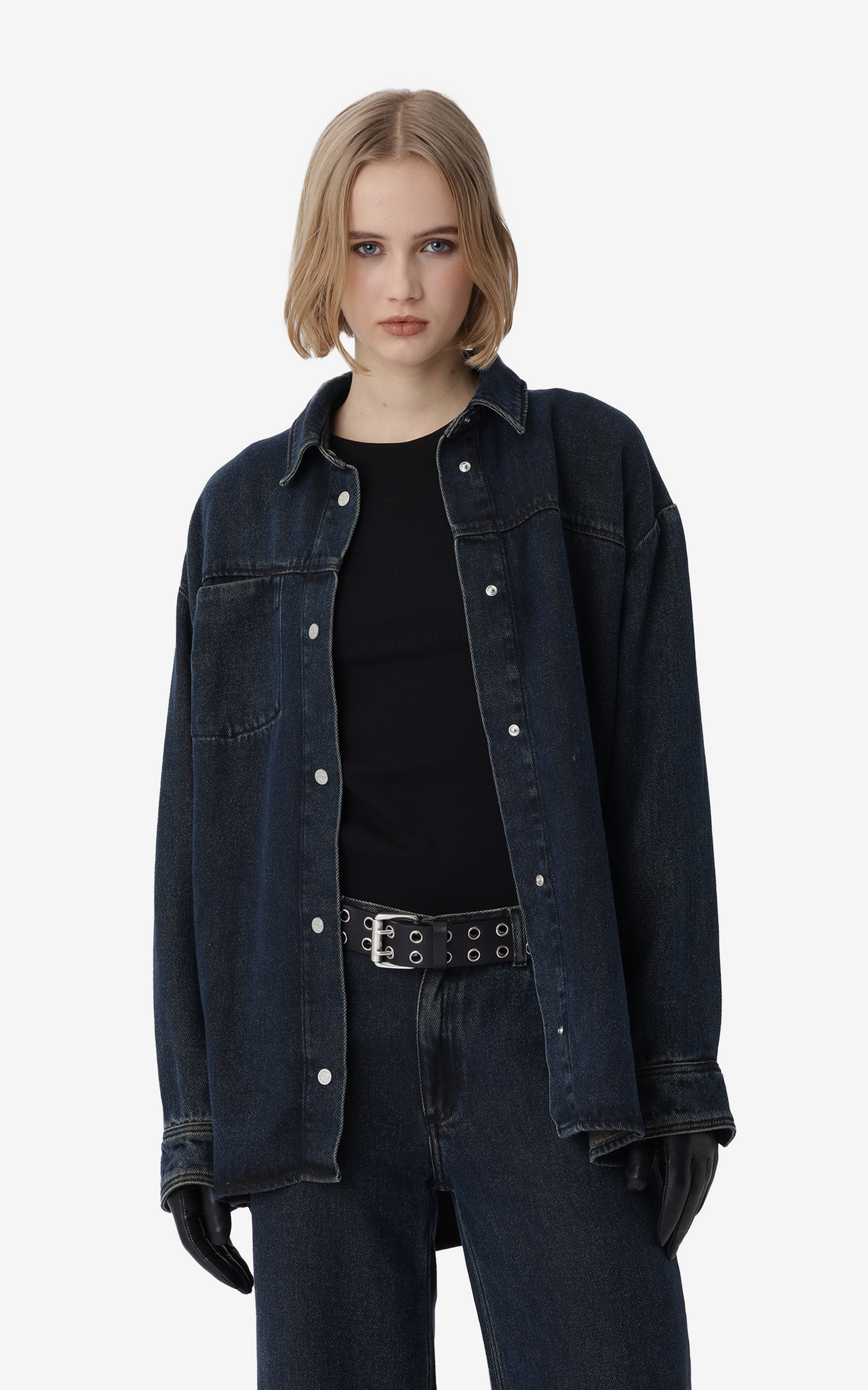 LORELLA SHIRT WASHED BLACK