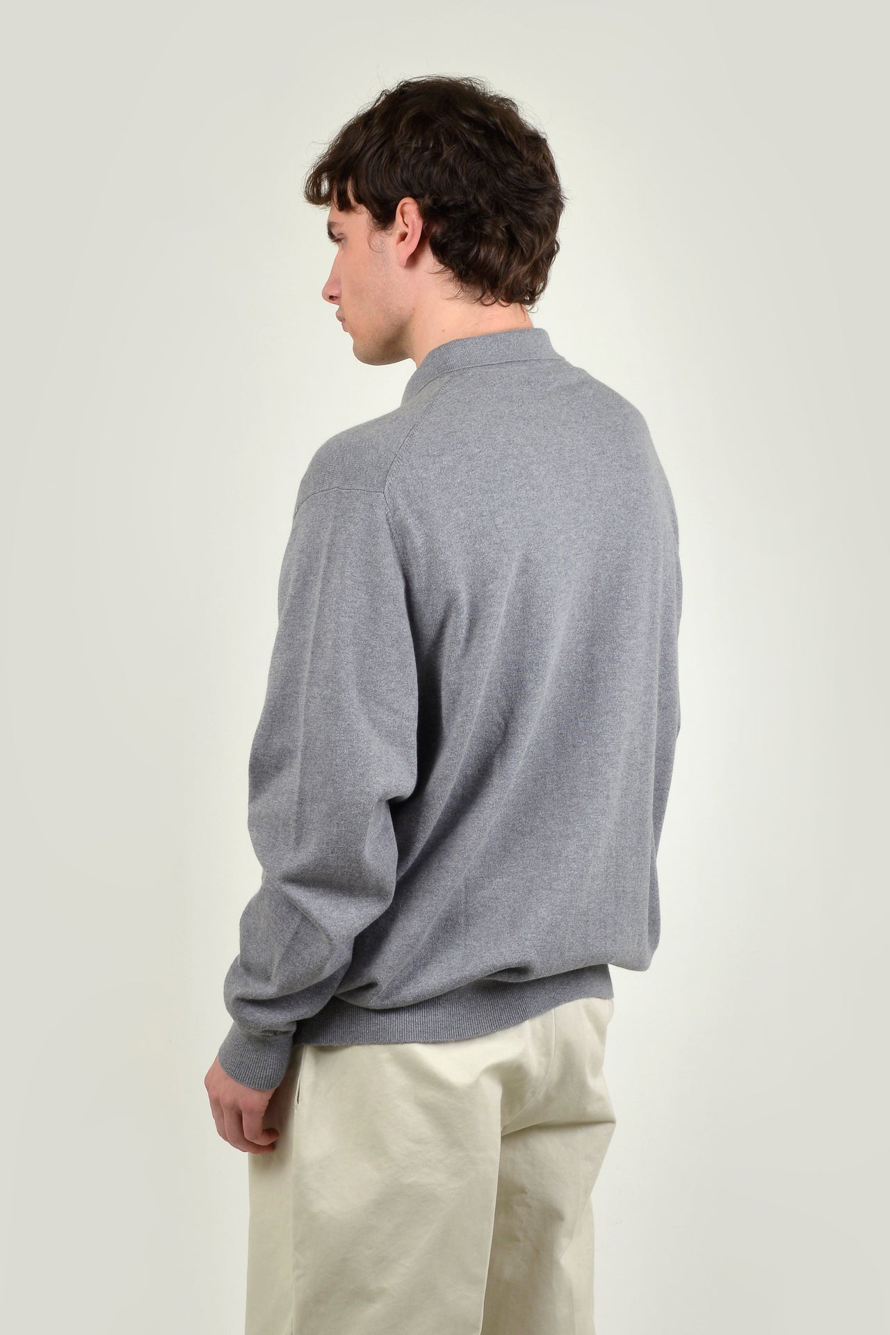 COTTON & CASHMERE LONGSLEEVE POLO