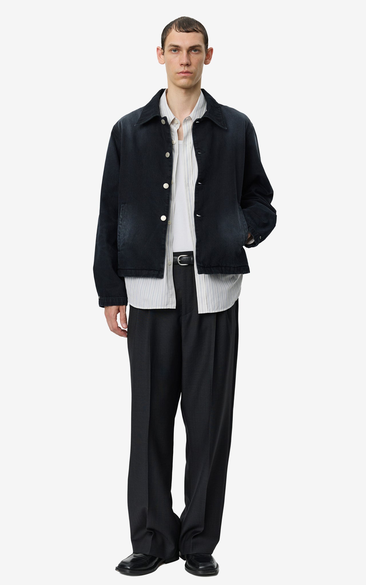 UNION JACKET RINSED BLACK