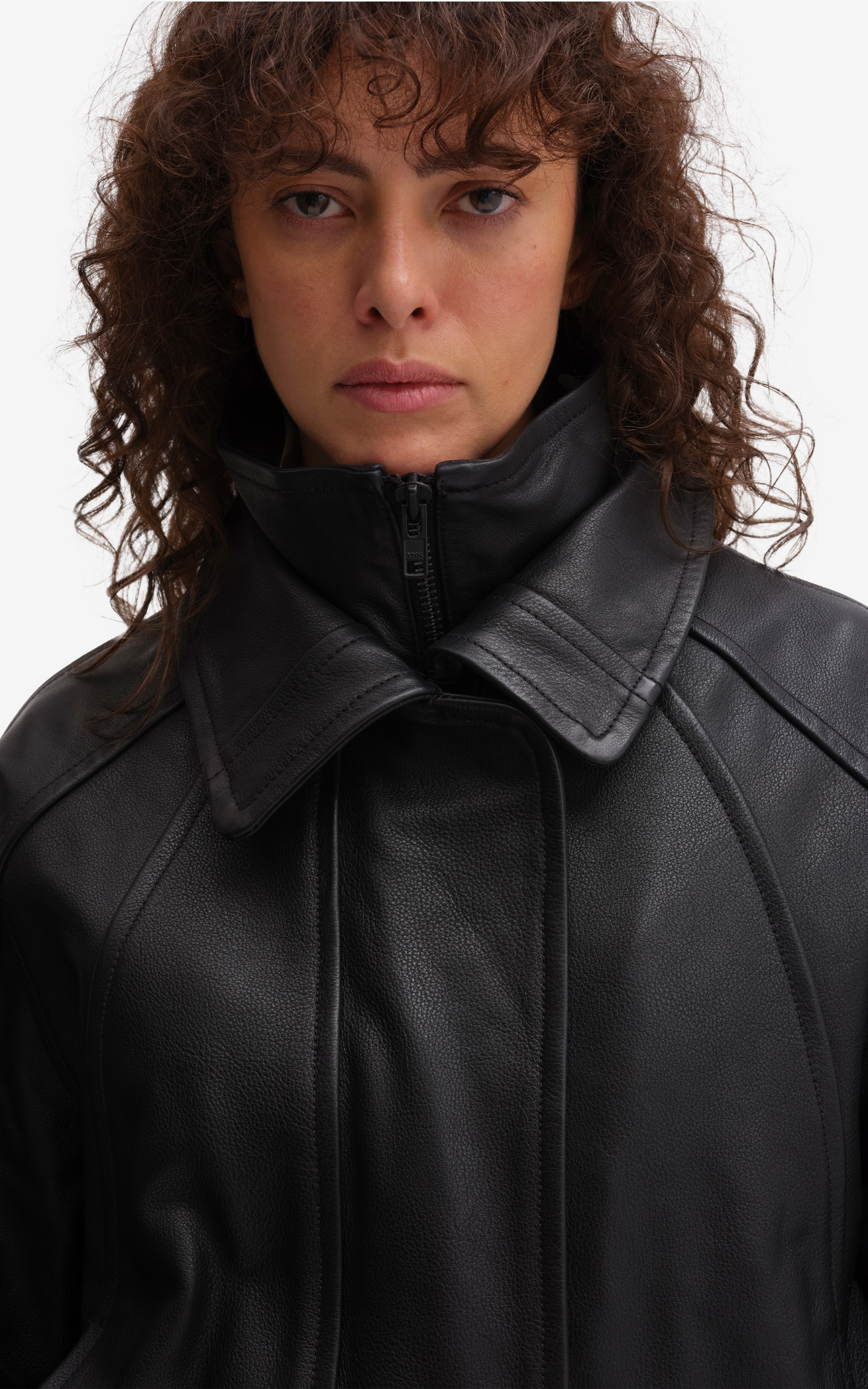 LEATHER BOMBER JACKET BLACK