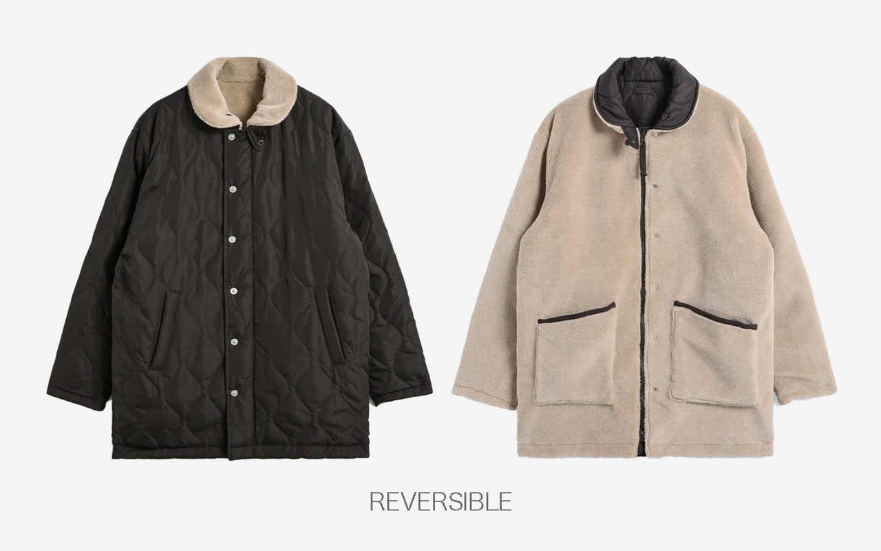 MILITARY RIVERSIBLE DOWN+BOA N1 TYPE JACKET CHOCOXBEIGE