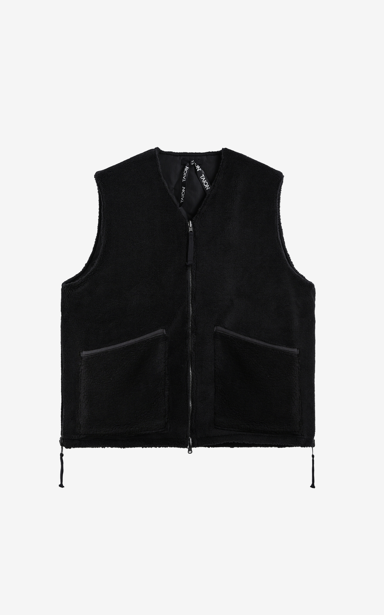 MILITARY RIVERSIBLE DOWN+BOA V NECK VEST BLACK