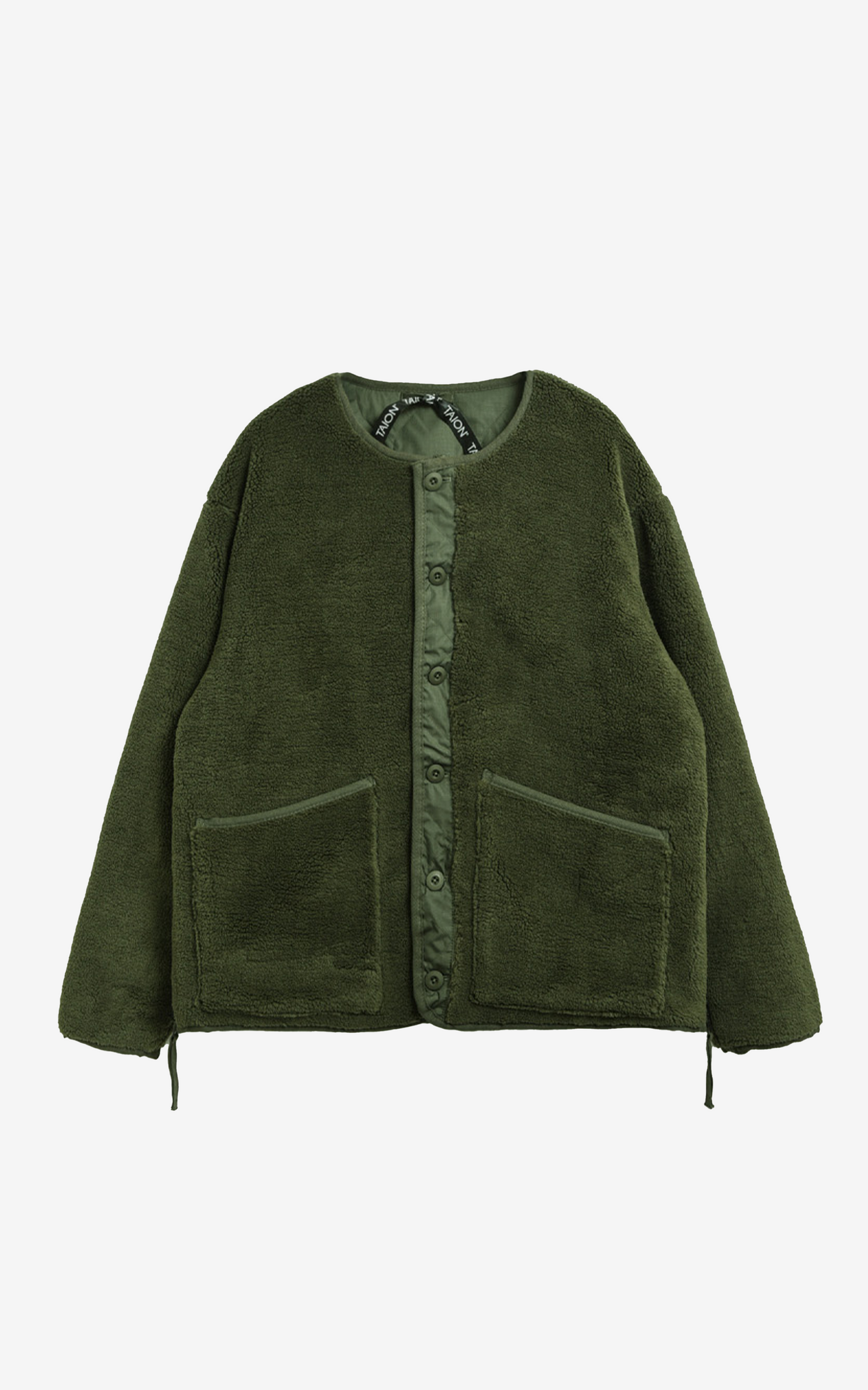 MILITARY RIVERSIBLE CREW NECK DOWN JKT OLIVE
