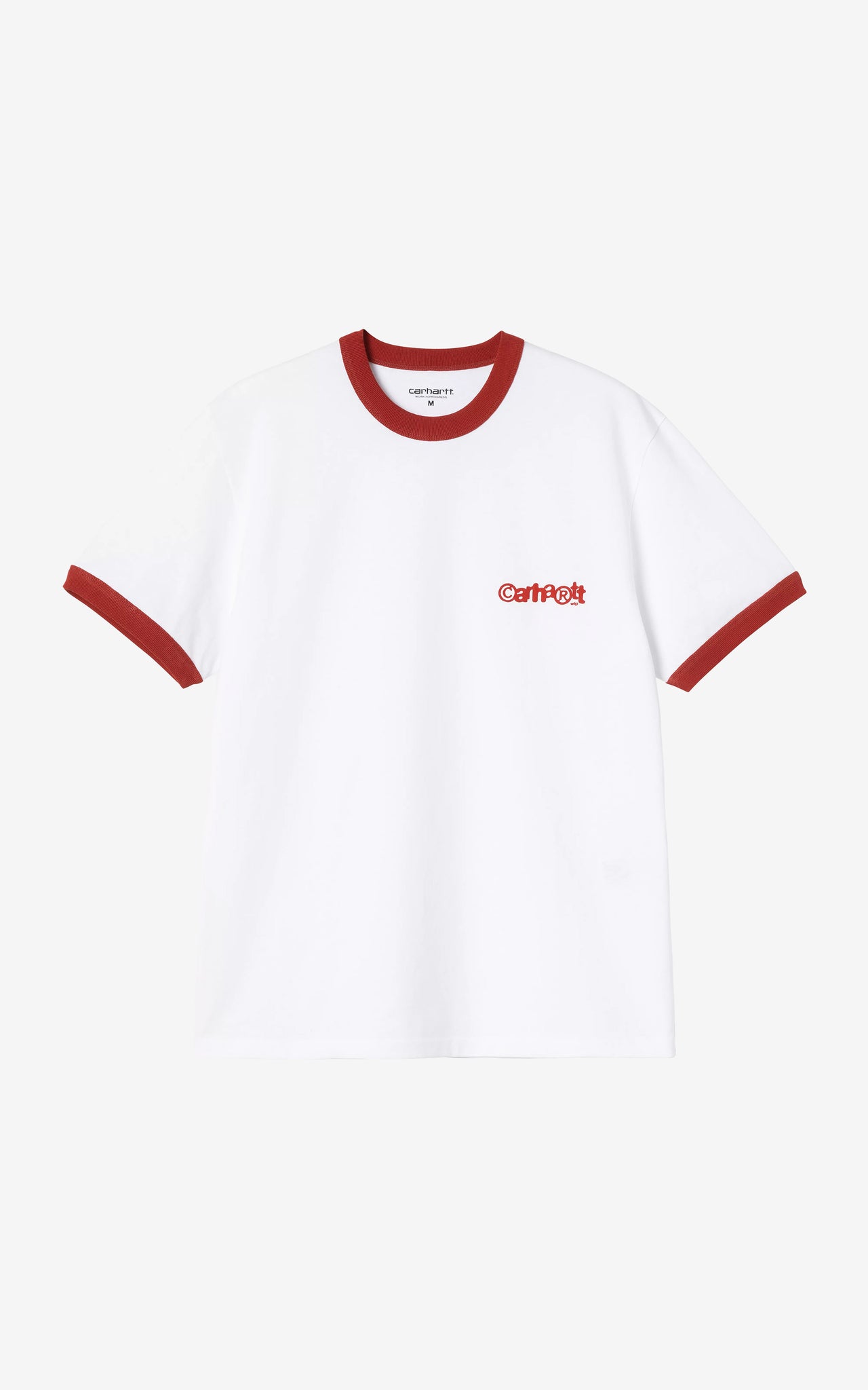 S/S LP RINGER T-SHIRT WHITE / RED
