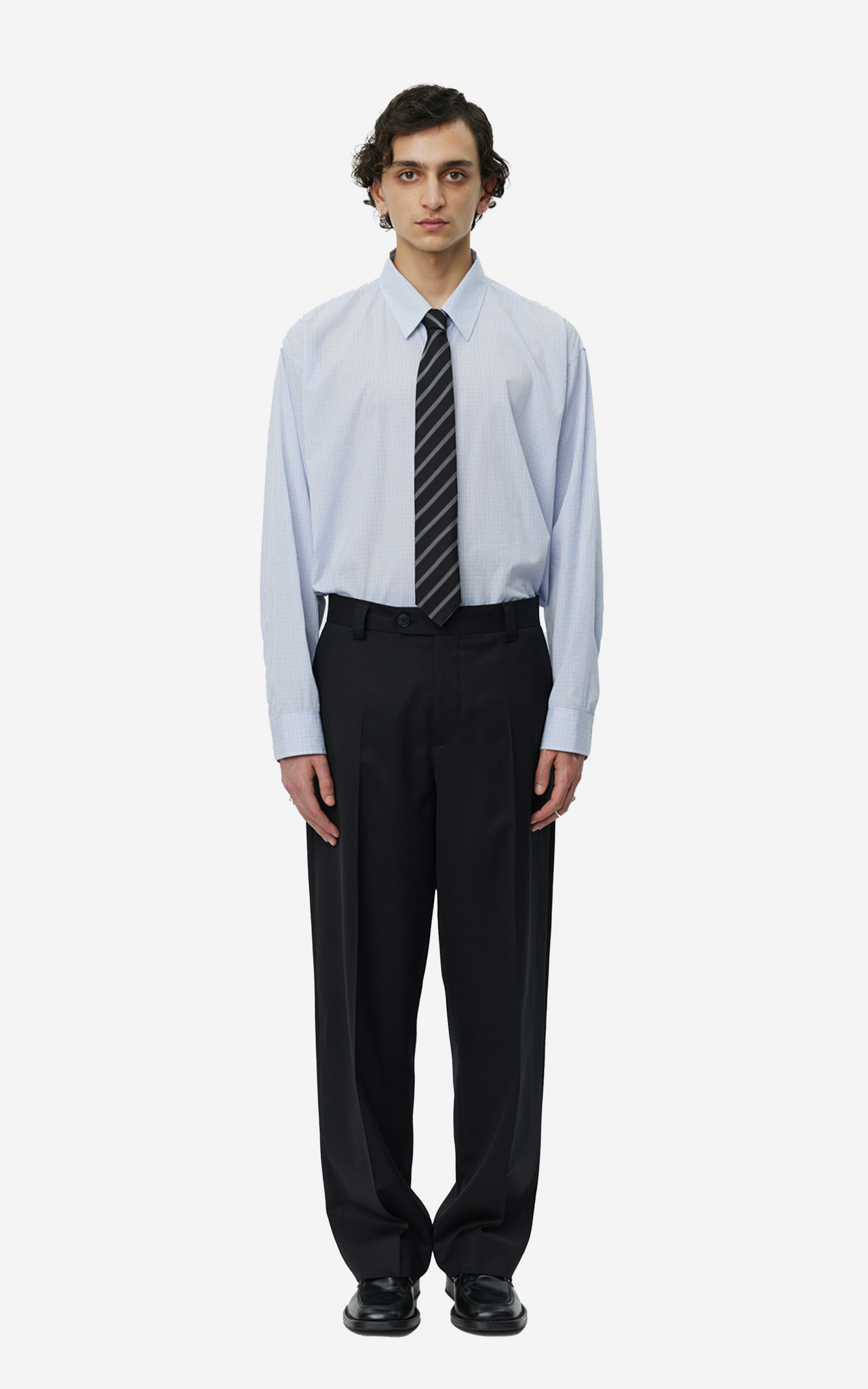 STUDY TROUSERS BLACK WOOL
