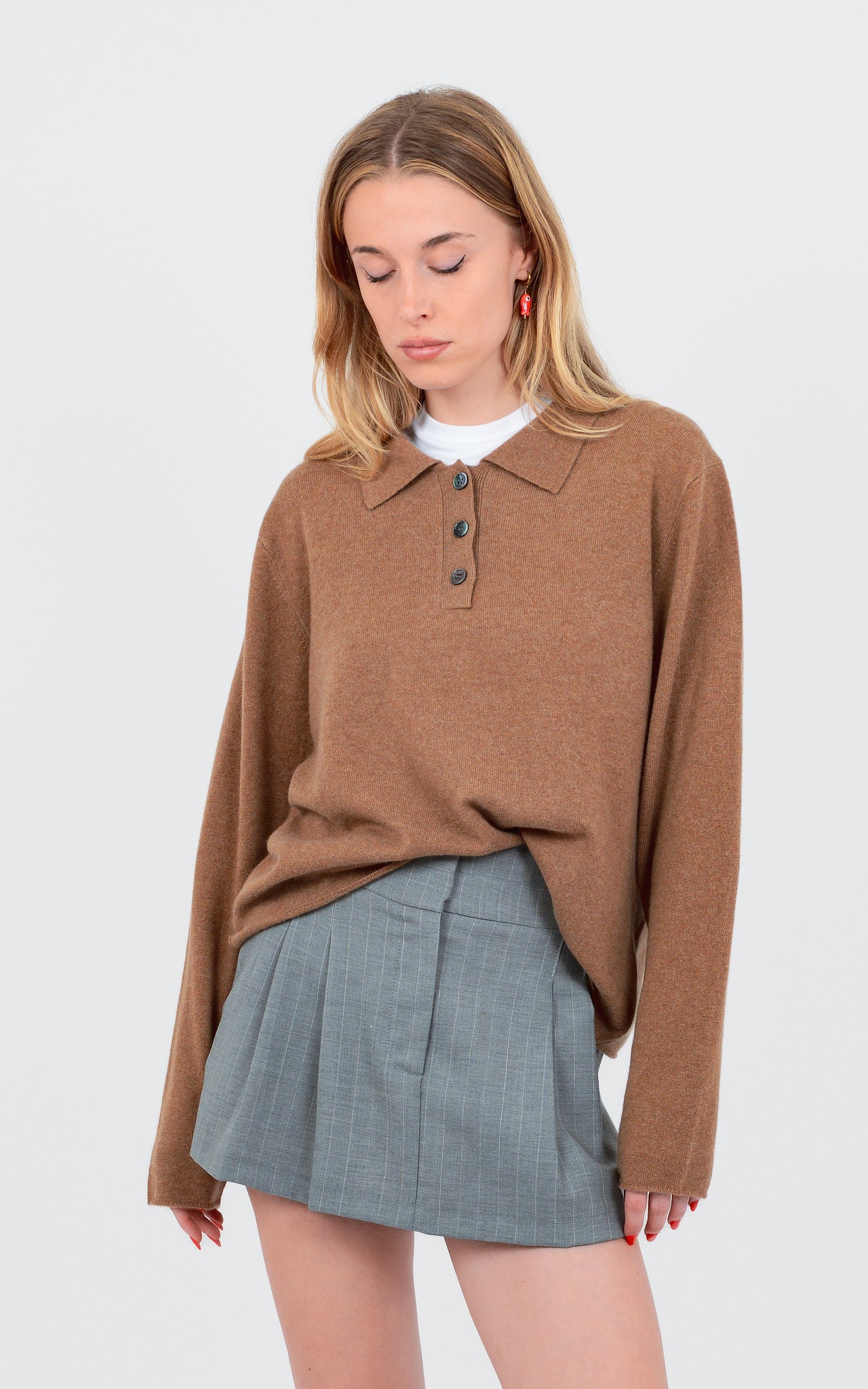 POLO SWEATER 100% FINE CASHMERE