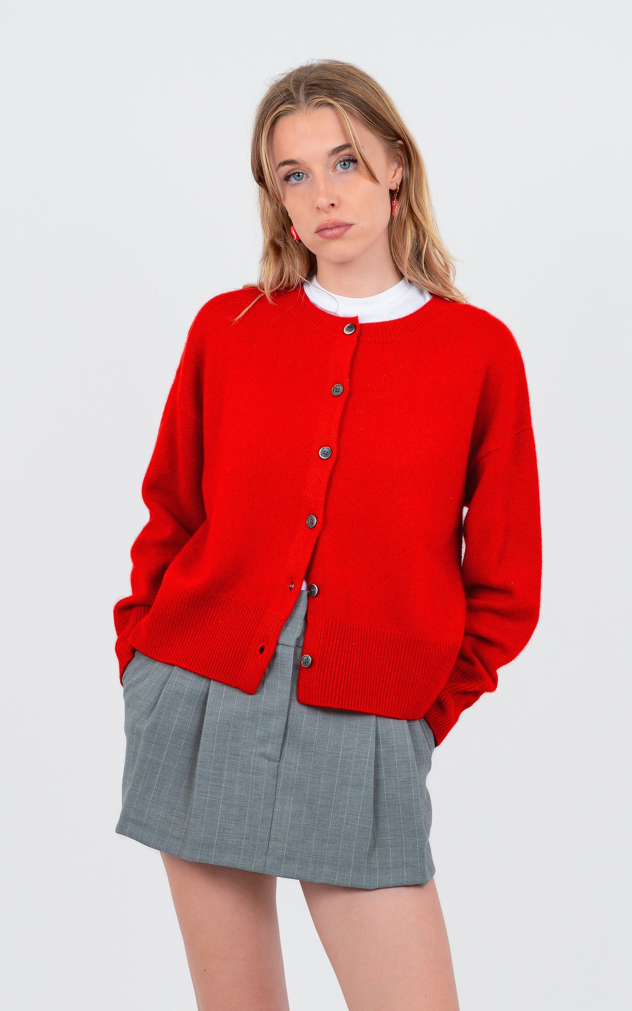 CREW-NECK CARDIGAN 100% MID-WEIGHT CASHMERE